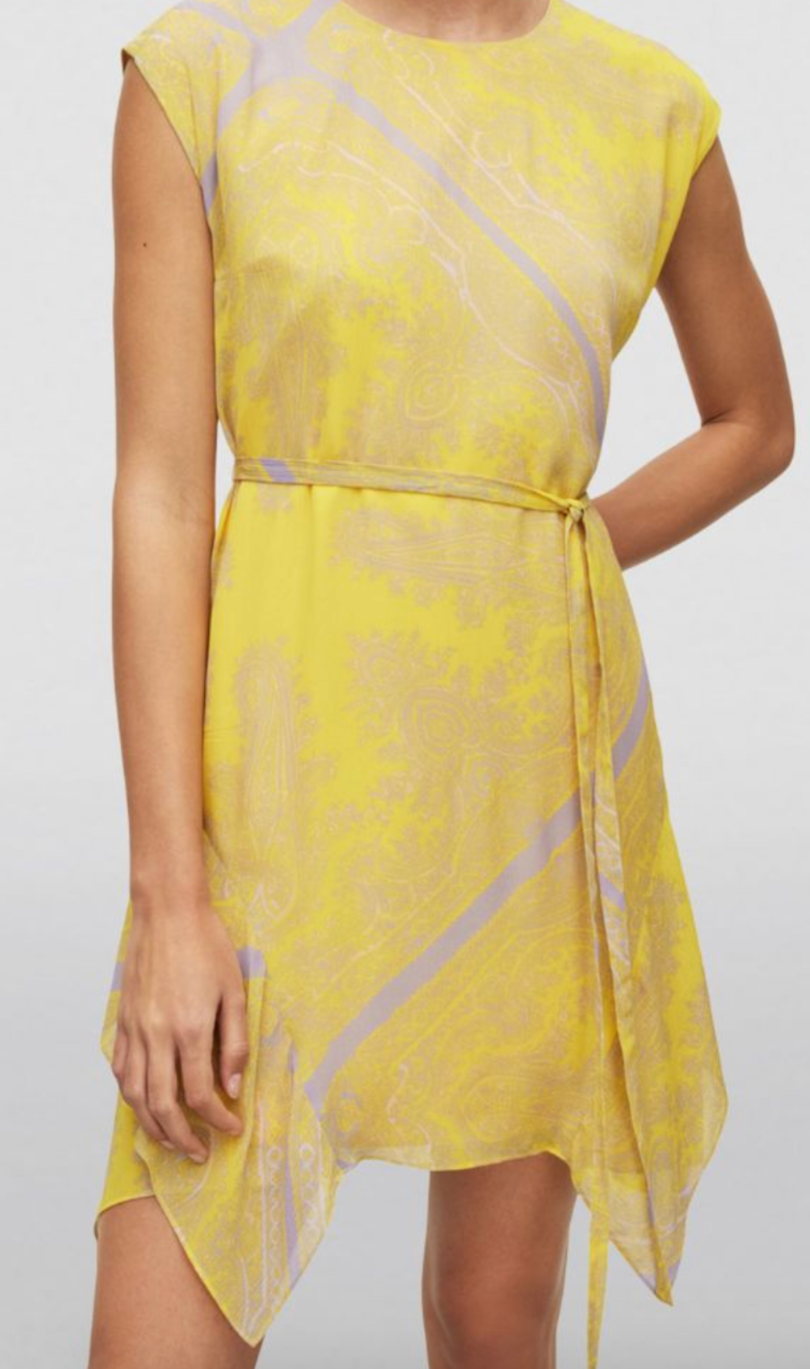 All Saints Yellow Audrina Rafaela Dress Size XXS yellow and lilac viscose