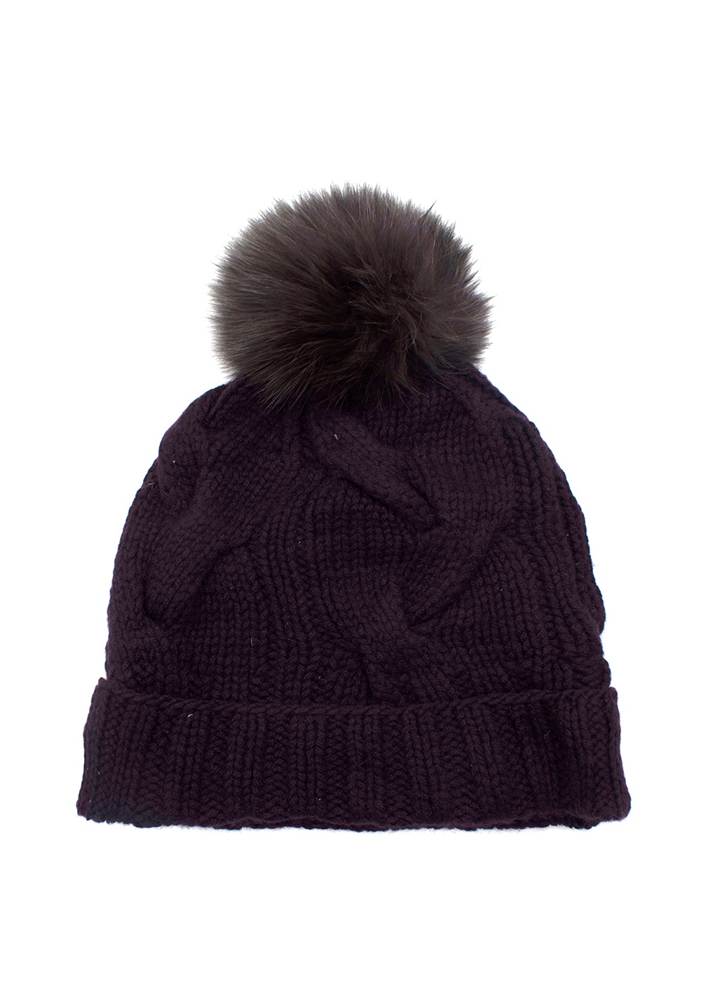 Loro Piana Purple Baby Cashmere Bobble Hat