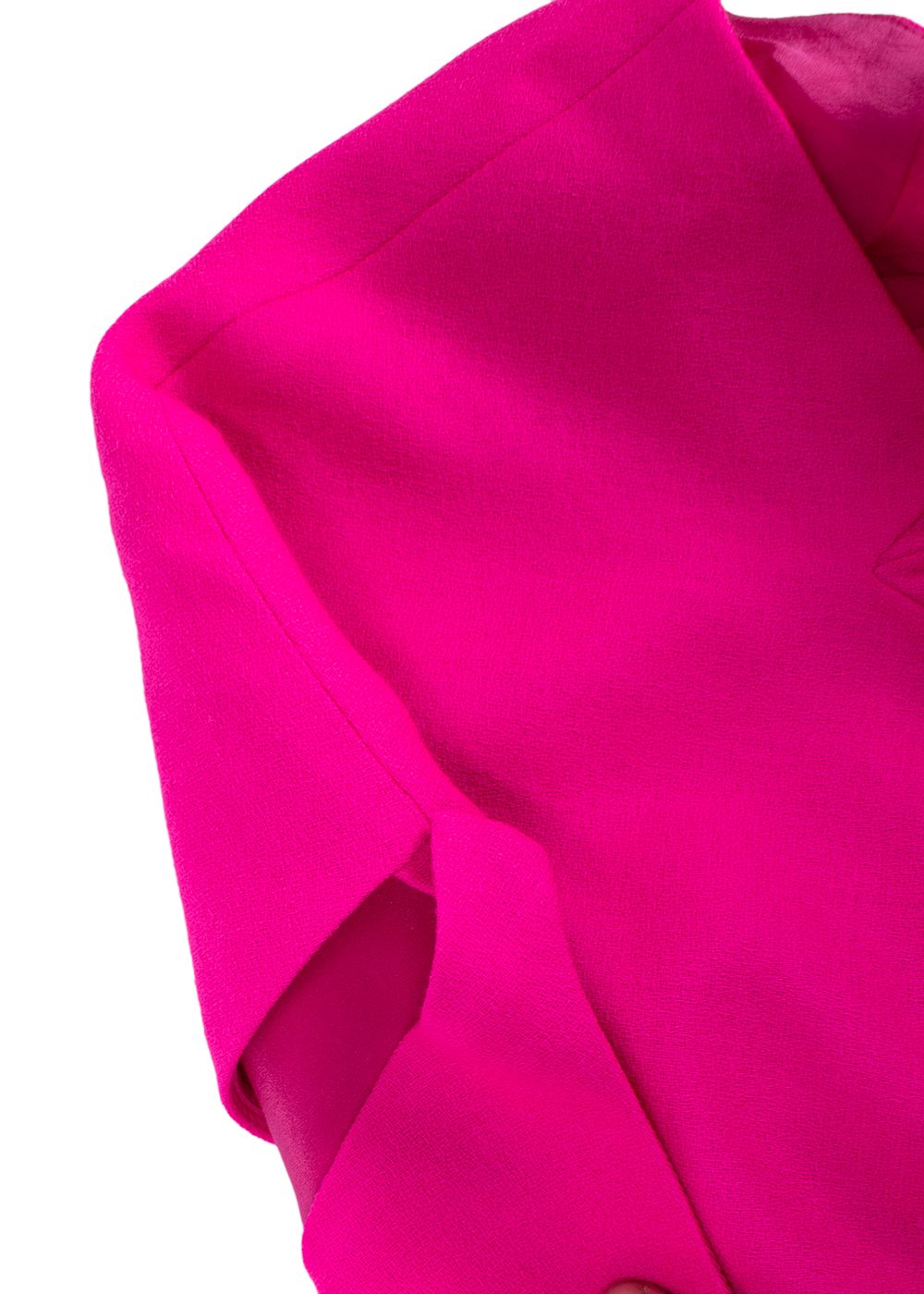 Dior Bright Pink Draped Wool Dress Size M