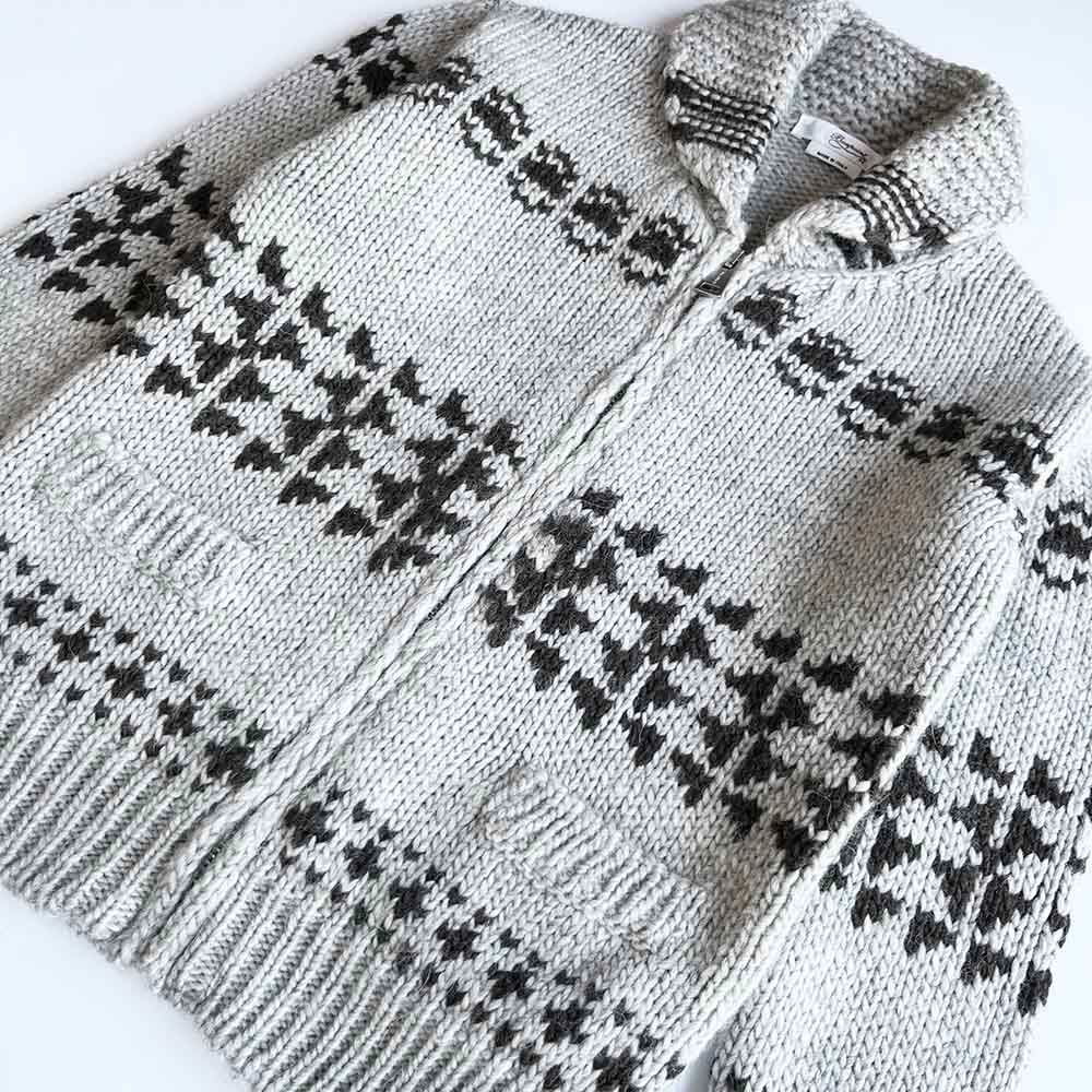 Boys Preowned Bonpoint Grey Fairisle Zip Up Shawl Cardigan Size 8 Years wool blend