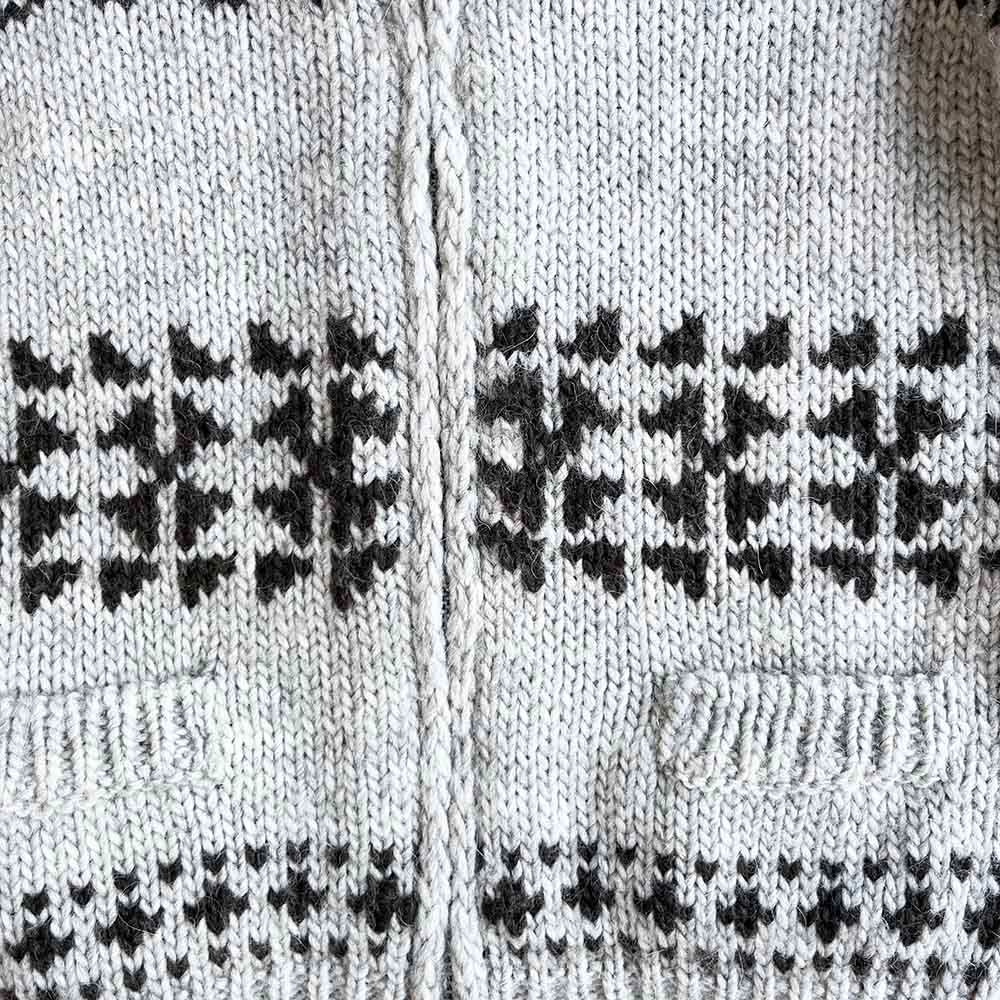 Boys Preowned Bonpoint Grey Fairisle Zip Up Shawl Cardigan Size 8 Years wool blend