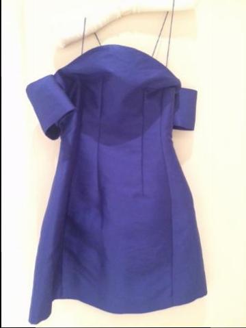 Carven strapless blue dress Size S polyester