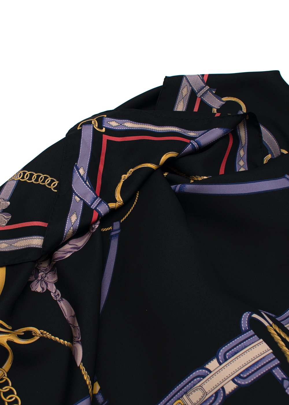 Khaite Black silk Heritage print Antonio silk square scarf 90