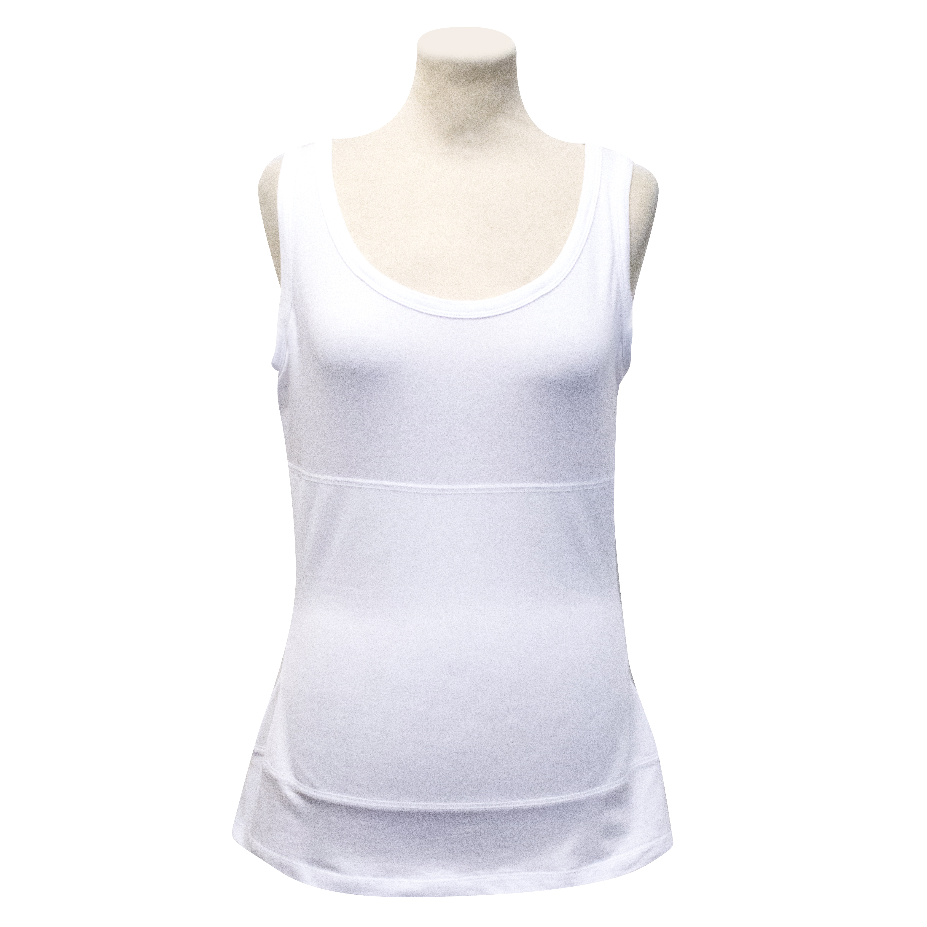 Heather Thompson Yummie Tummie White Strap Top Size XS cotton