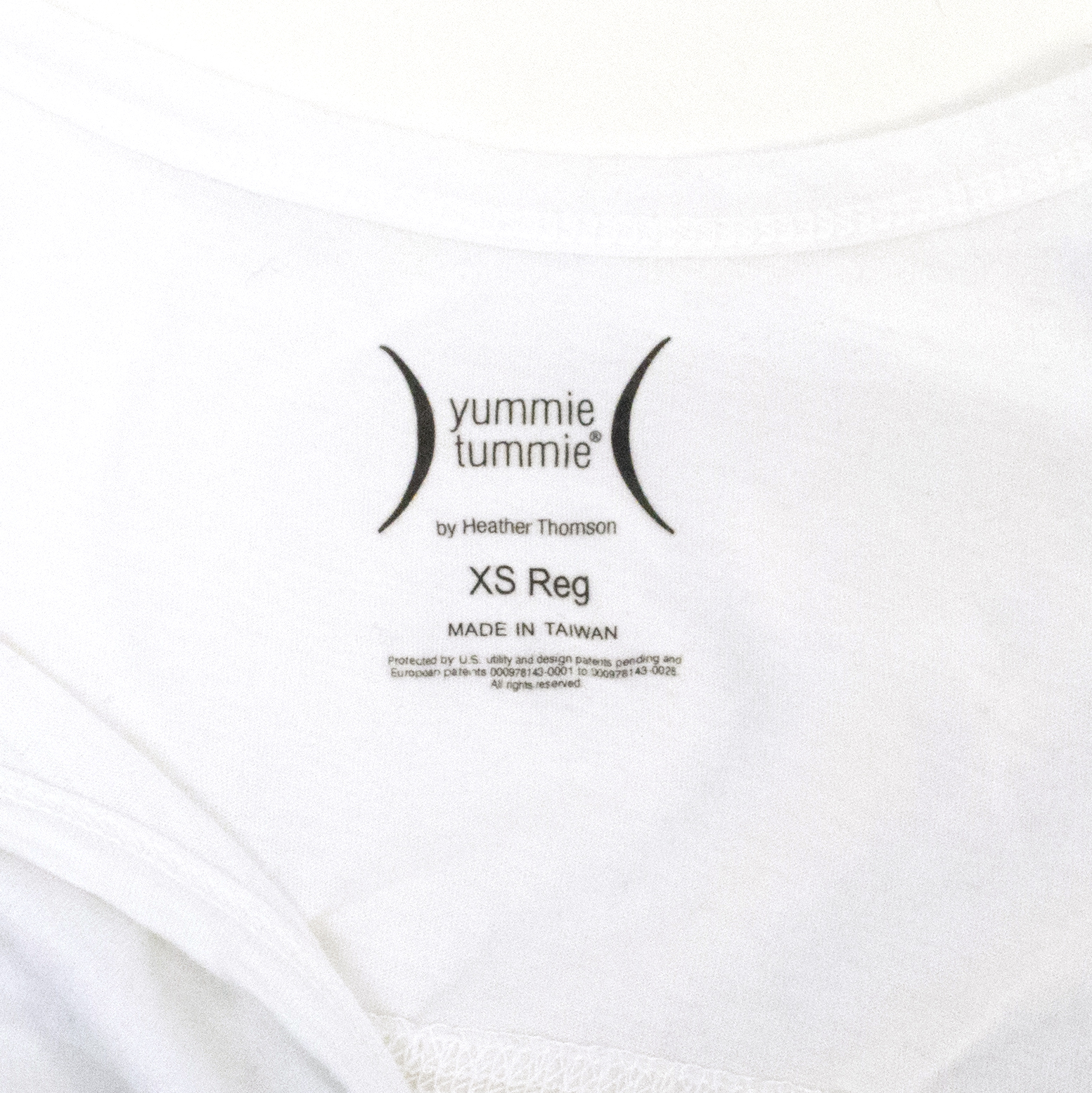 Heather Thompson Yummie Tummie White Strap Top Size XS cotton