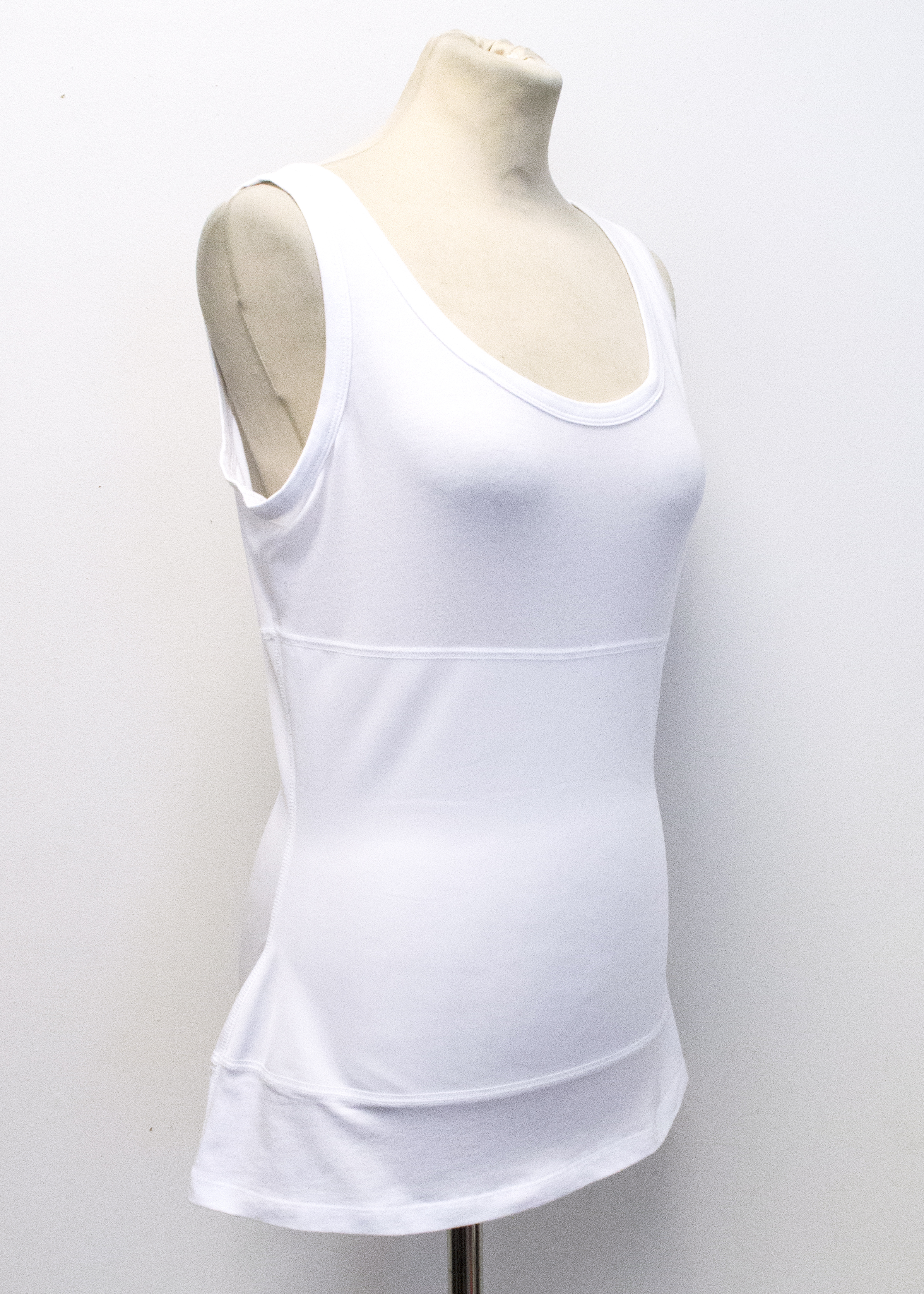 Heather Thompson Yummie Tummie White Strap Top Size XS cotton