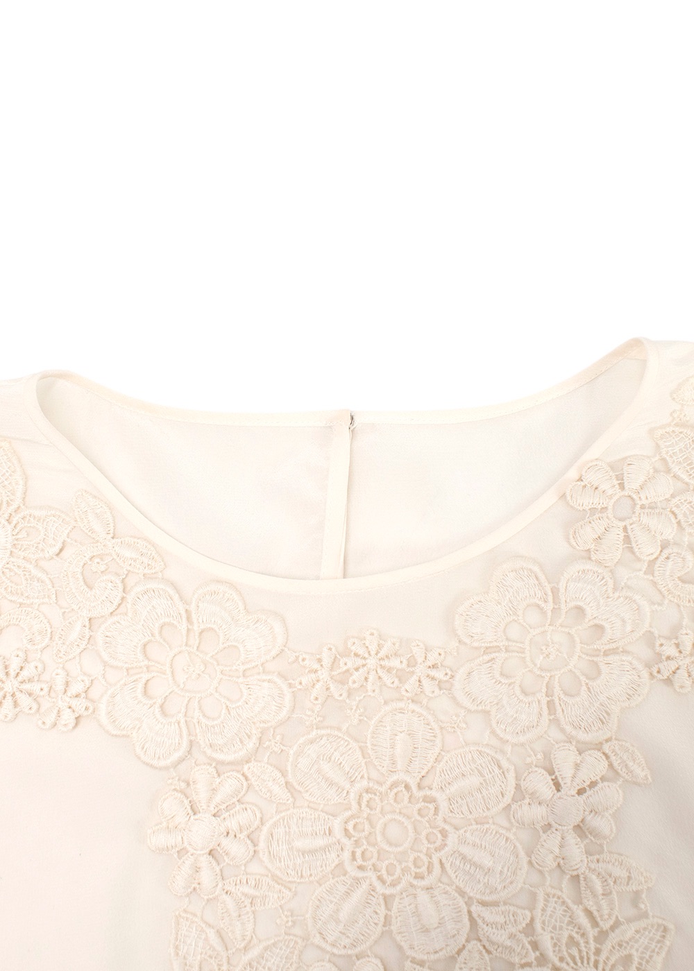 Dolce  Gabbana Cream Silk Blend Floral Crochet Top Size XS