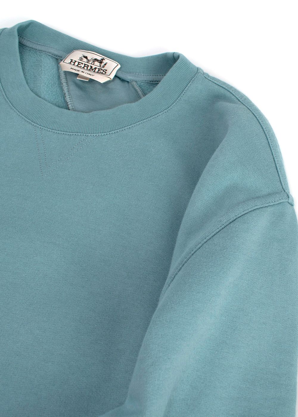 Men's Preowned Hermes Teal Run H T-shirt Size XL cotton