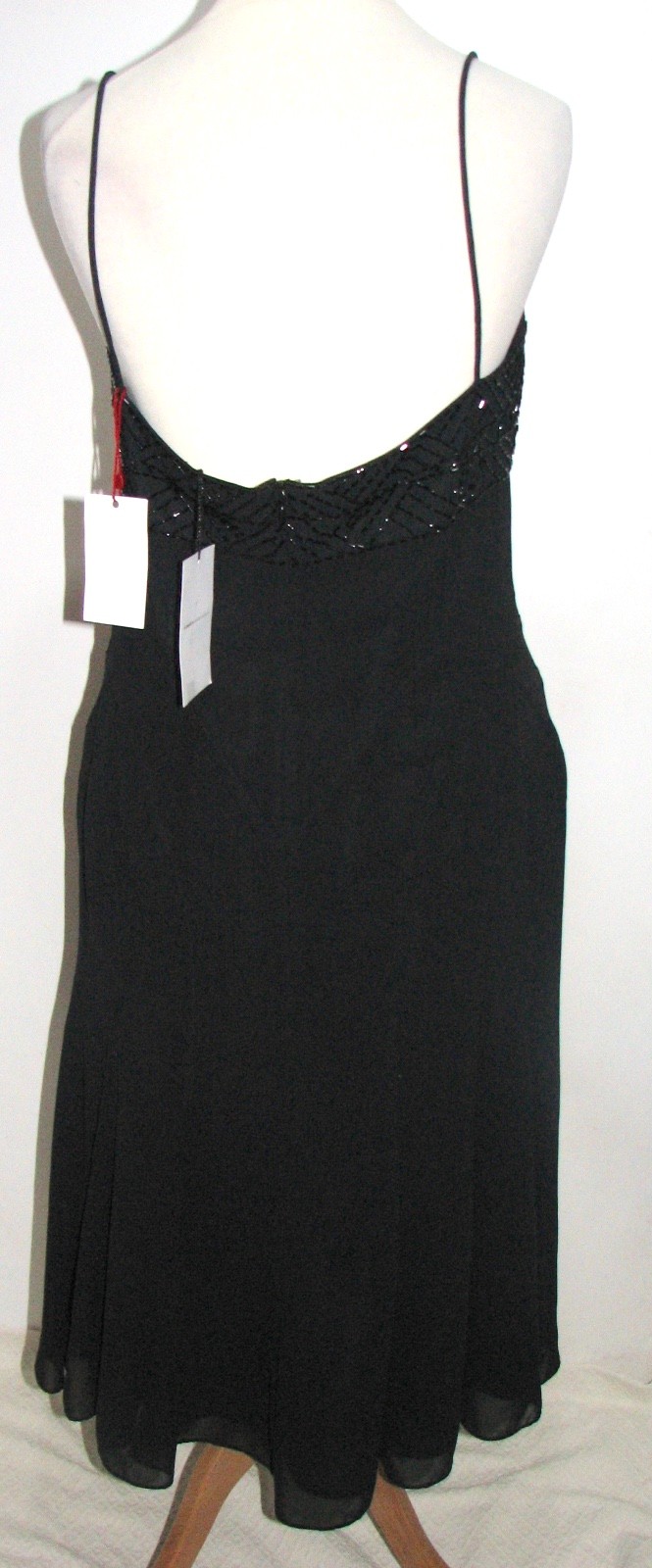 Amanda Wakeley black chiffon cocktail dress Size M