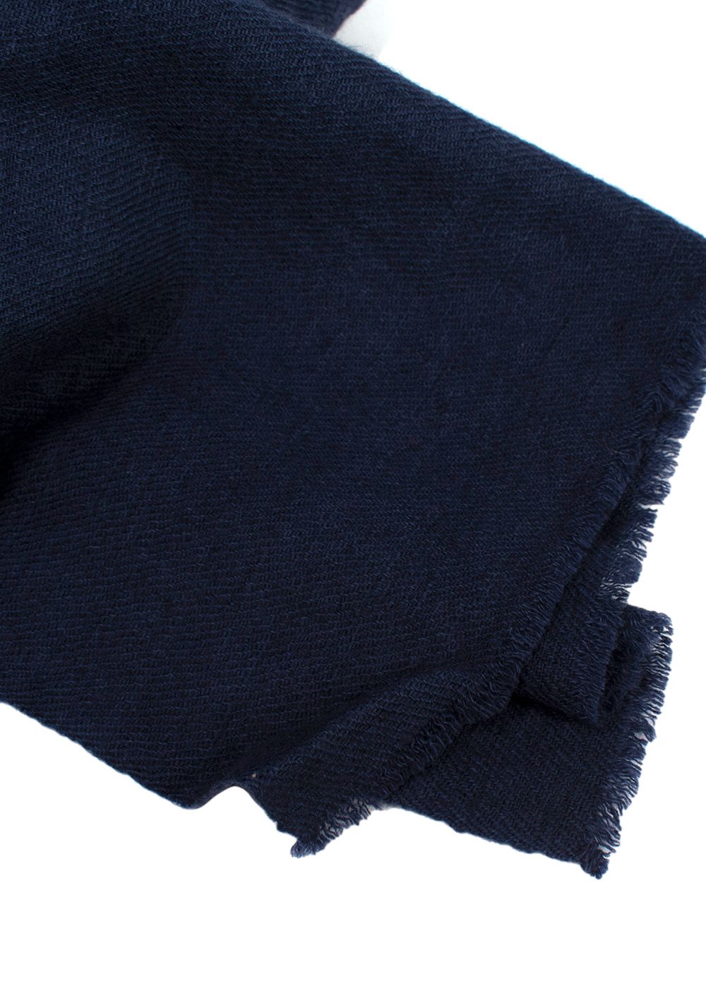 Men's Preowned Bespoke Navy Cashmere-blend Scarf cashmere