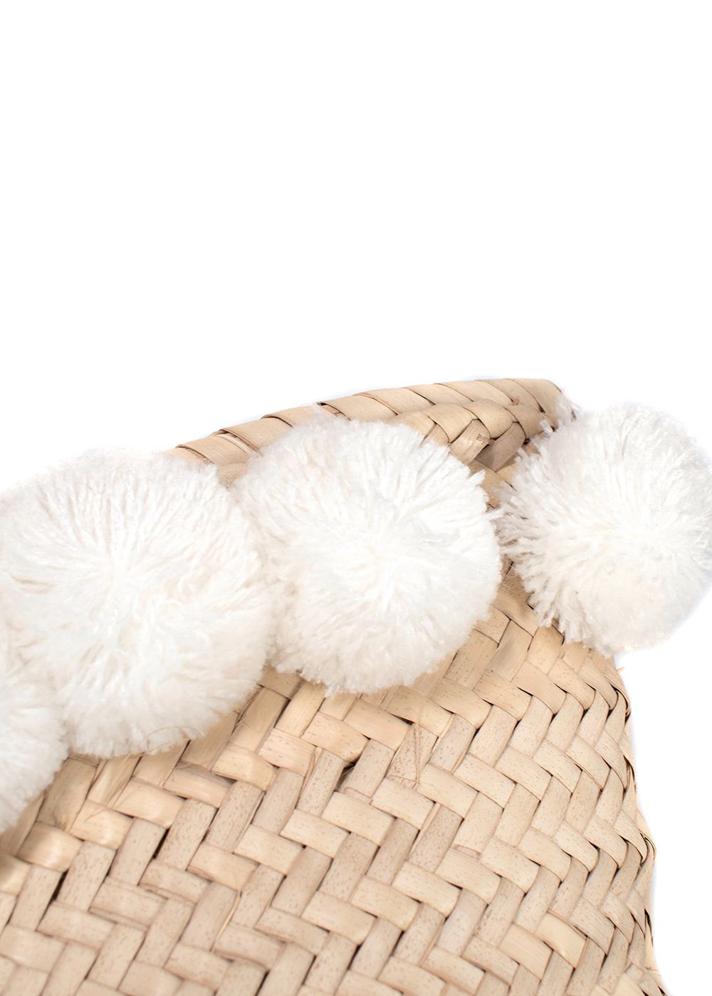 Bonita Summer Straw Pom Pom Bag