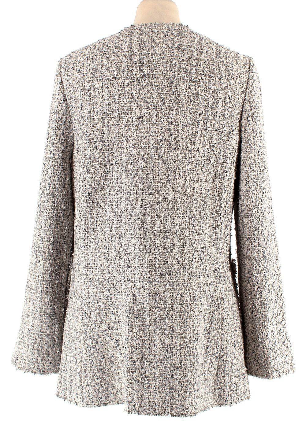 StJohn Grey Tweed Cardigan Size M cotton