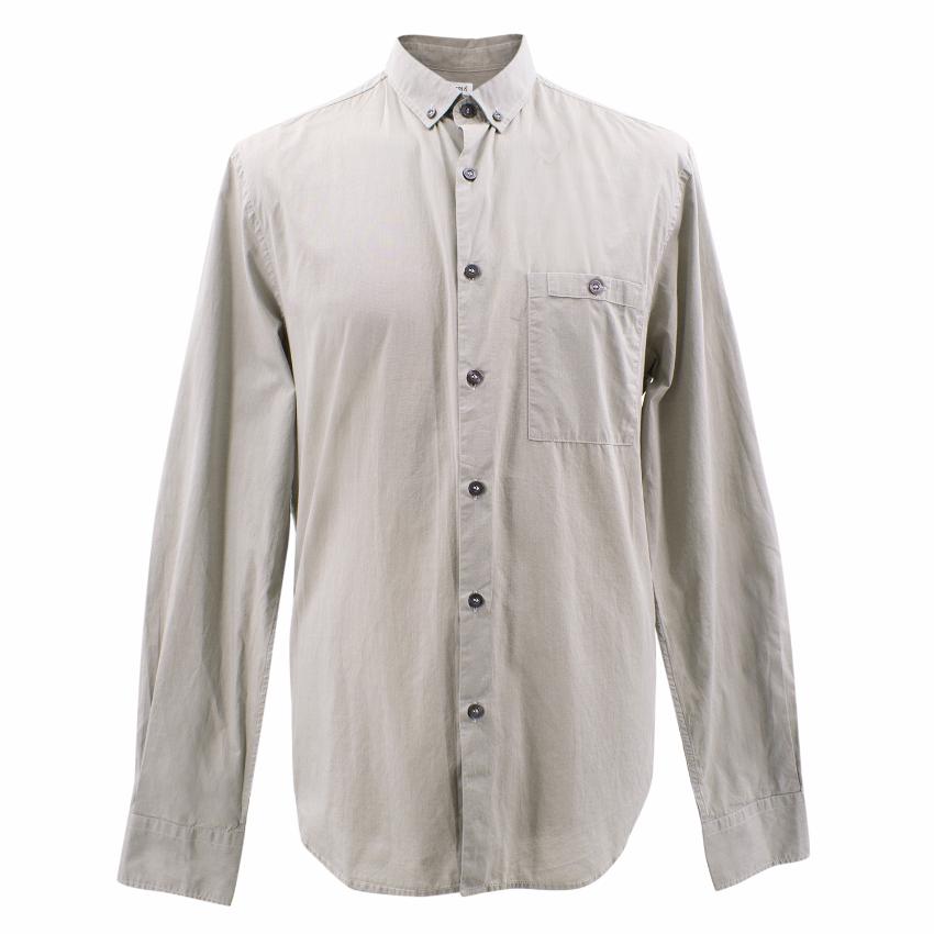 Men's Preowned Filippa K Oxford Shirt Size M Green cotton