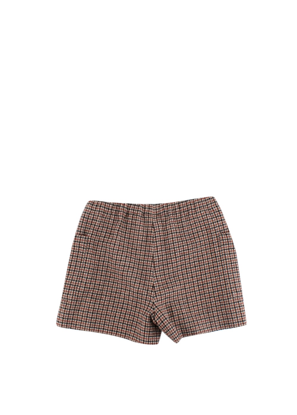 Boys Bonpoint Brown Houndstooth Tweed Wool Shorts Size 10 Years +