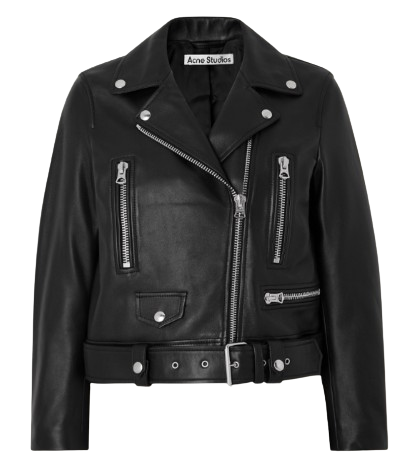 Preowned Acne Studios Black Leather Biker Jacket Size S