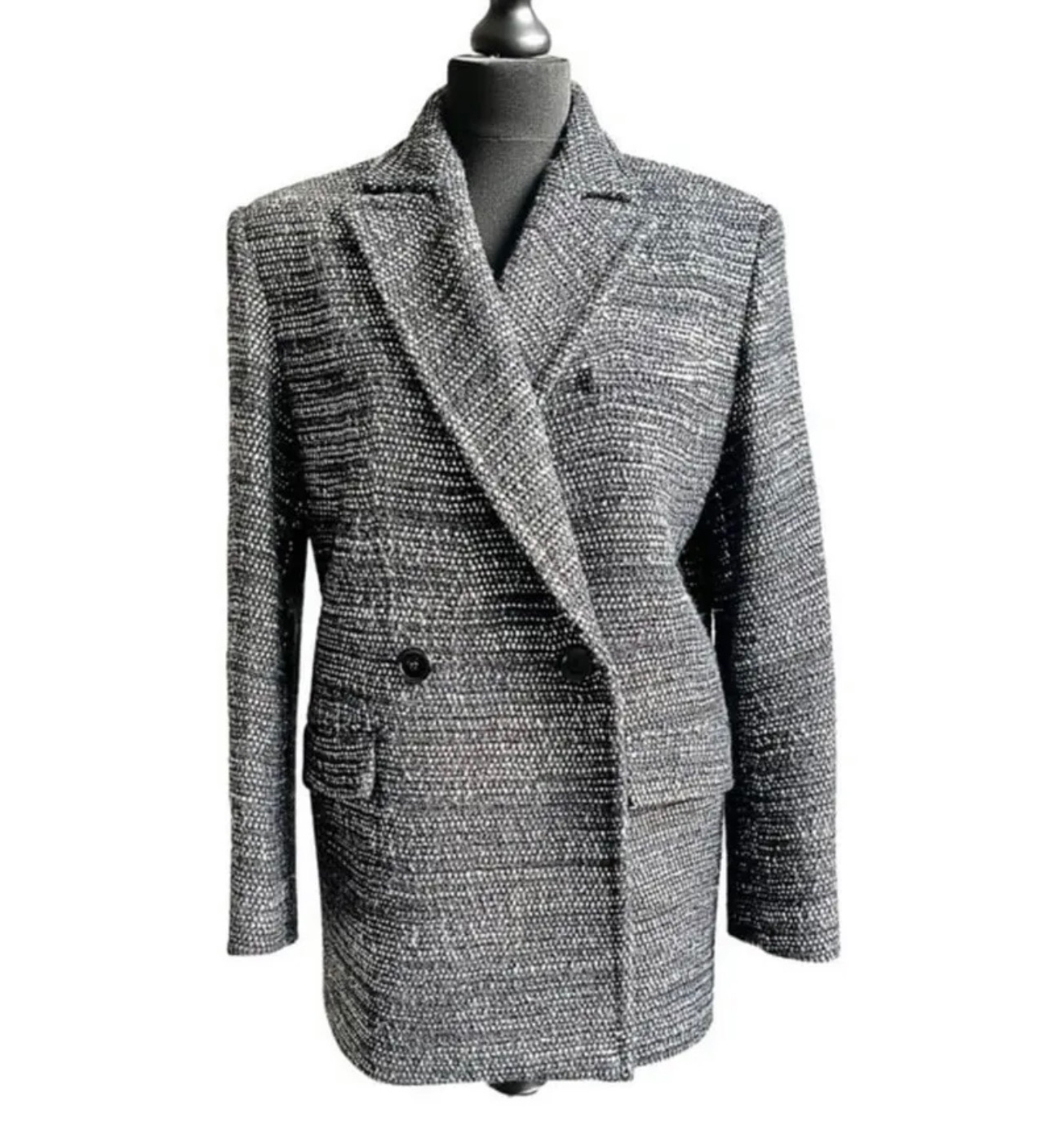 Iro Shakila double-breasted metallic tweed jacket Size S Multicolour