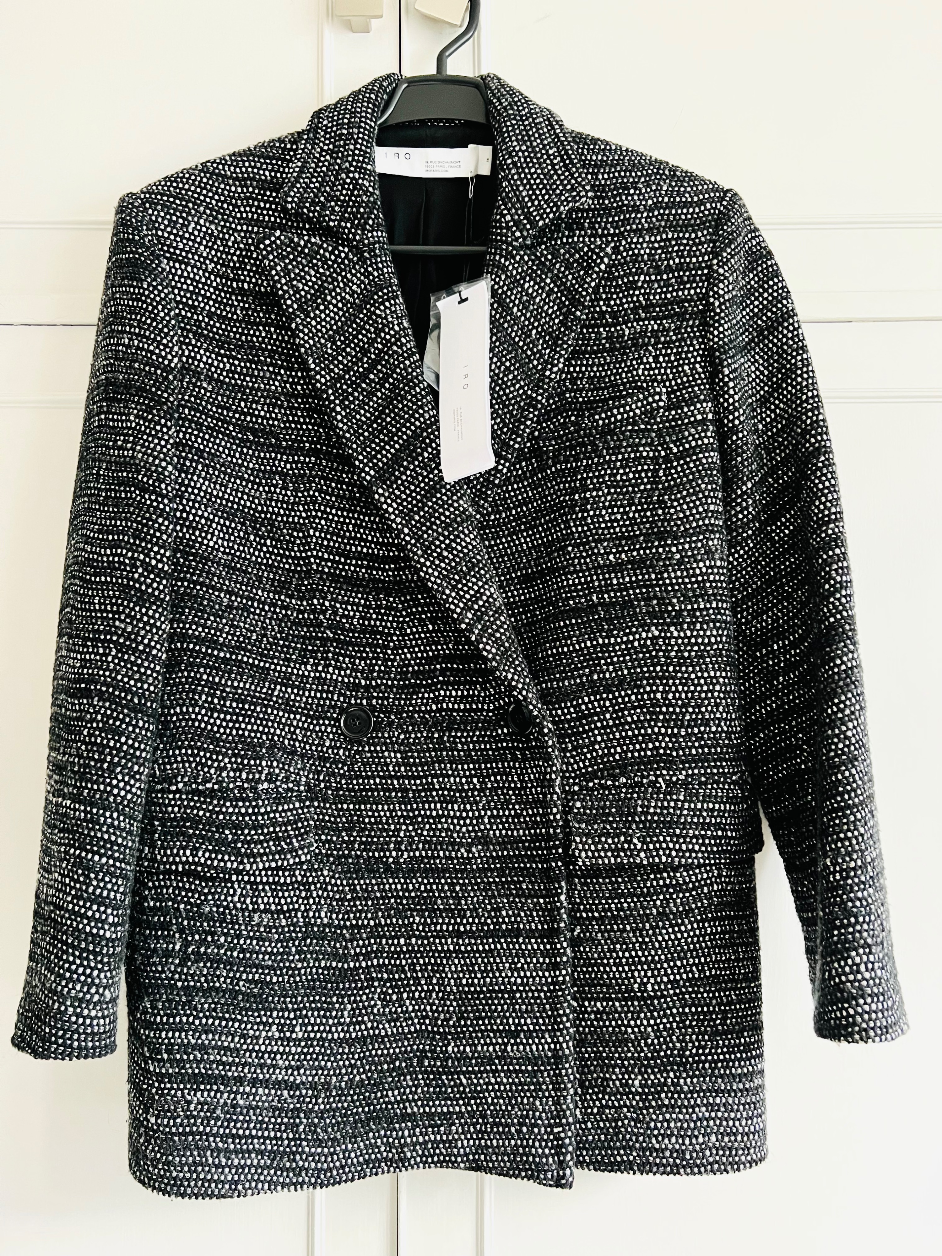 Iro Shakila double-breasted metallic tweed jacket Size S Multicolour