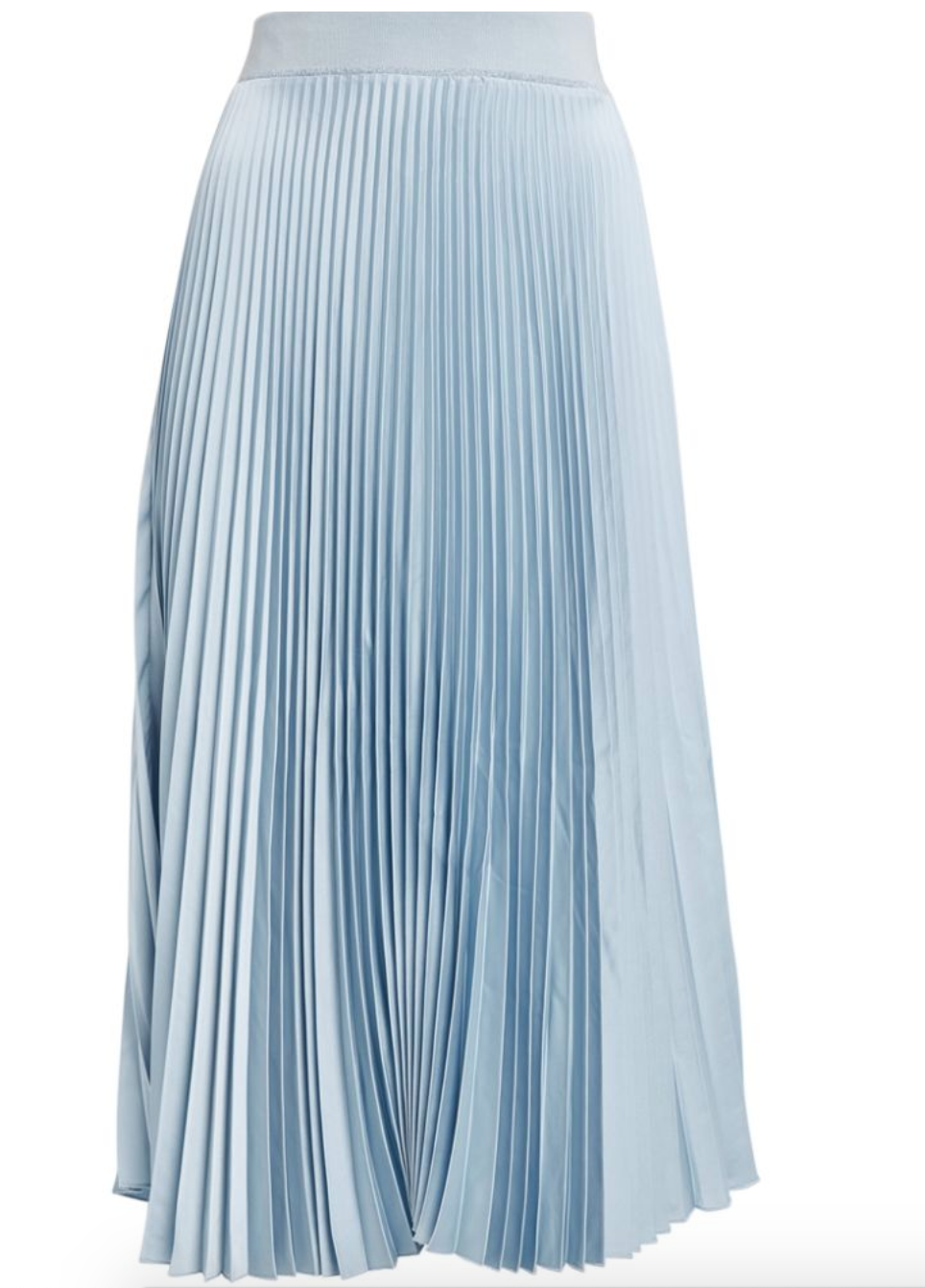 DExterior Light Blue Pleated Midi Skirt Size XL wool