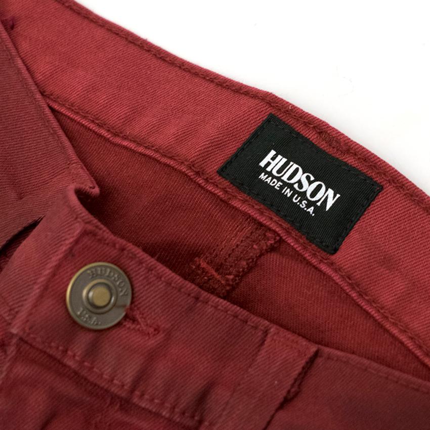 Preowned Hudson Red Coated Jeans Size XS cotton