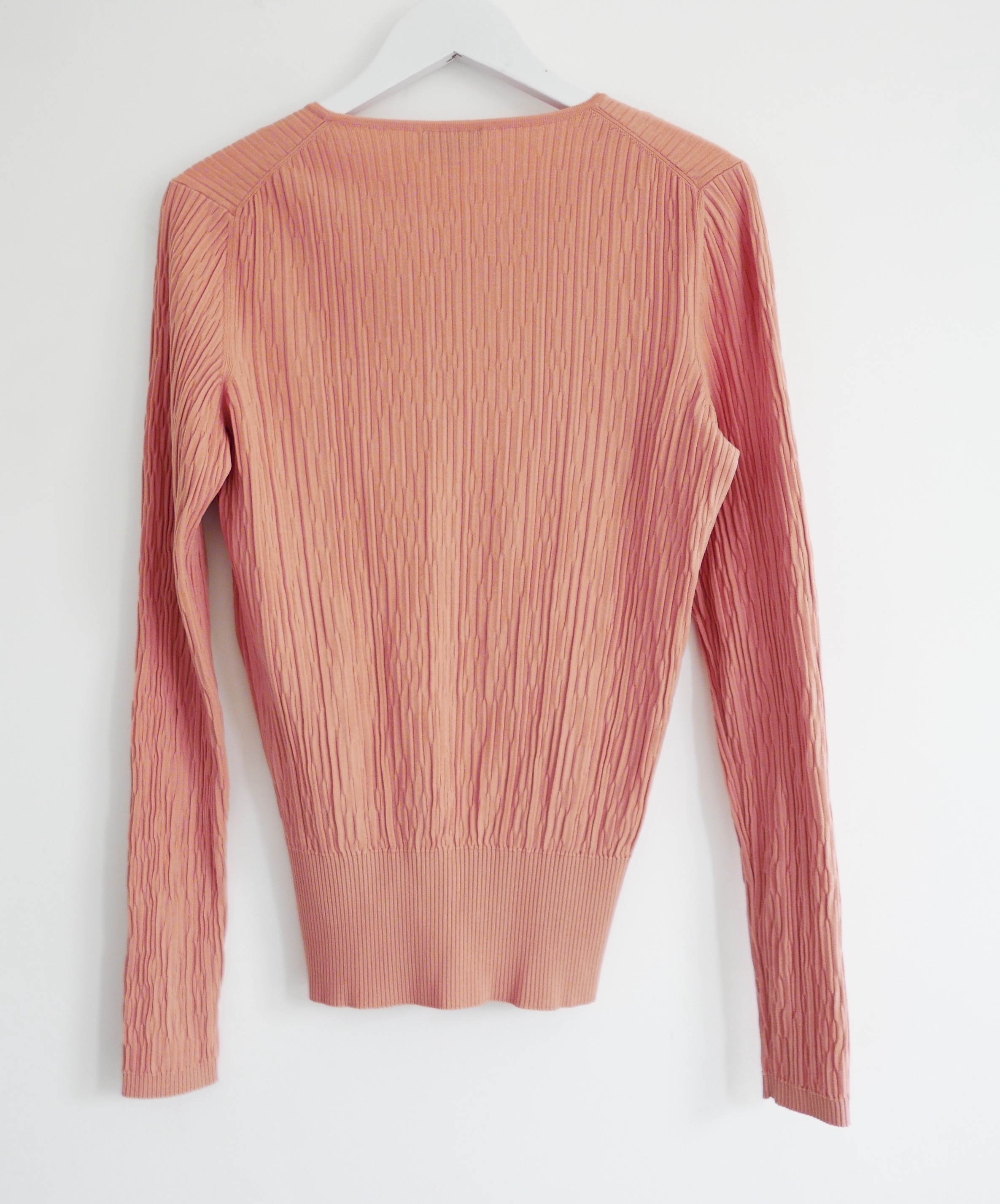 Chanel Resort Collection Salmon Pink Knit Top Size S cupro mix