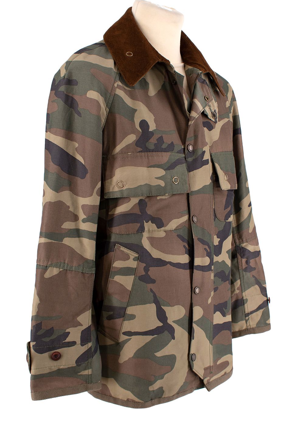 Men's Preowned Junya Watanabe Camouflage Print Cotton Jacket Size XS Khaki brown