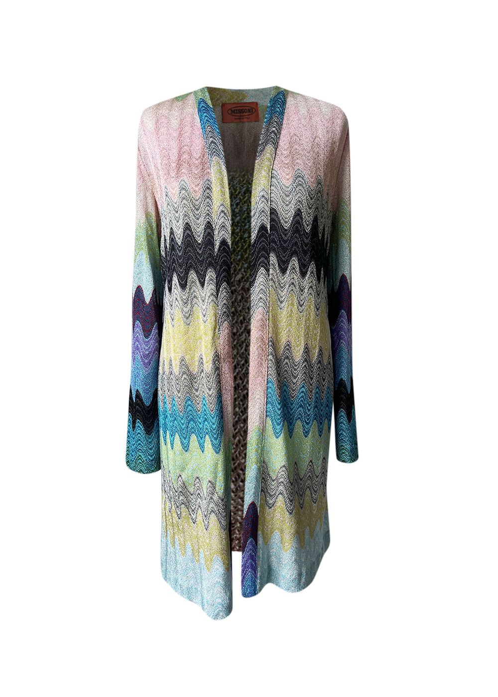 Preowned Missoni Multicoloured Lurex Cardigan Size XS Multicolour rayon