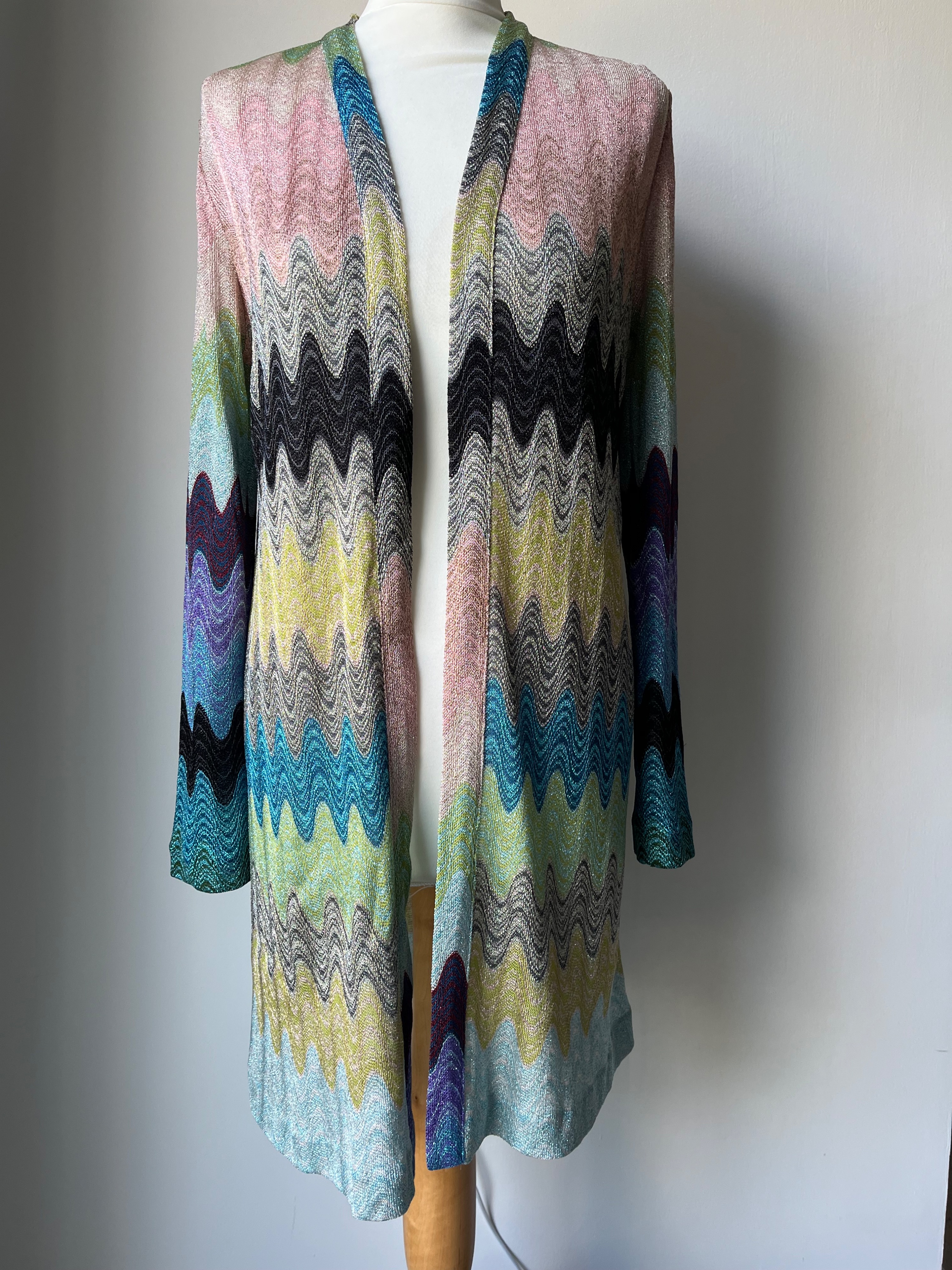 Preowned Missoni Multicoloured Lurex Cardigan Size XS Multicolour rayon