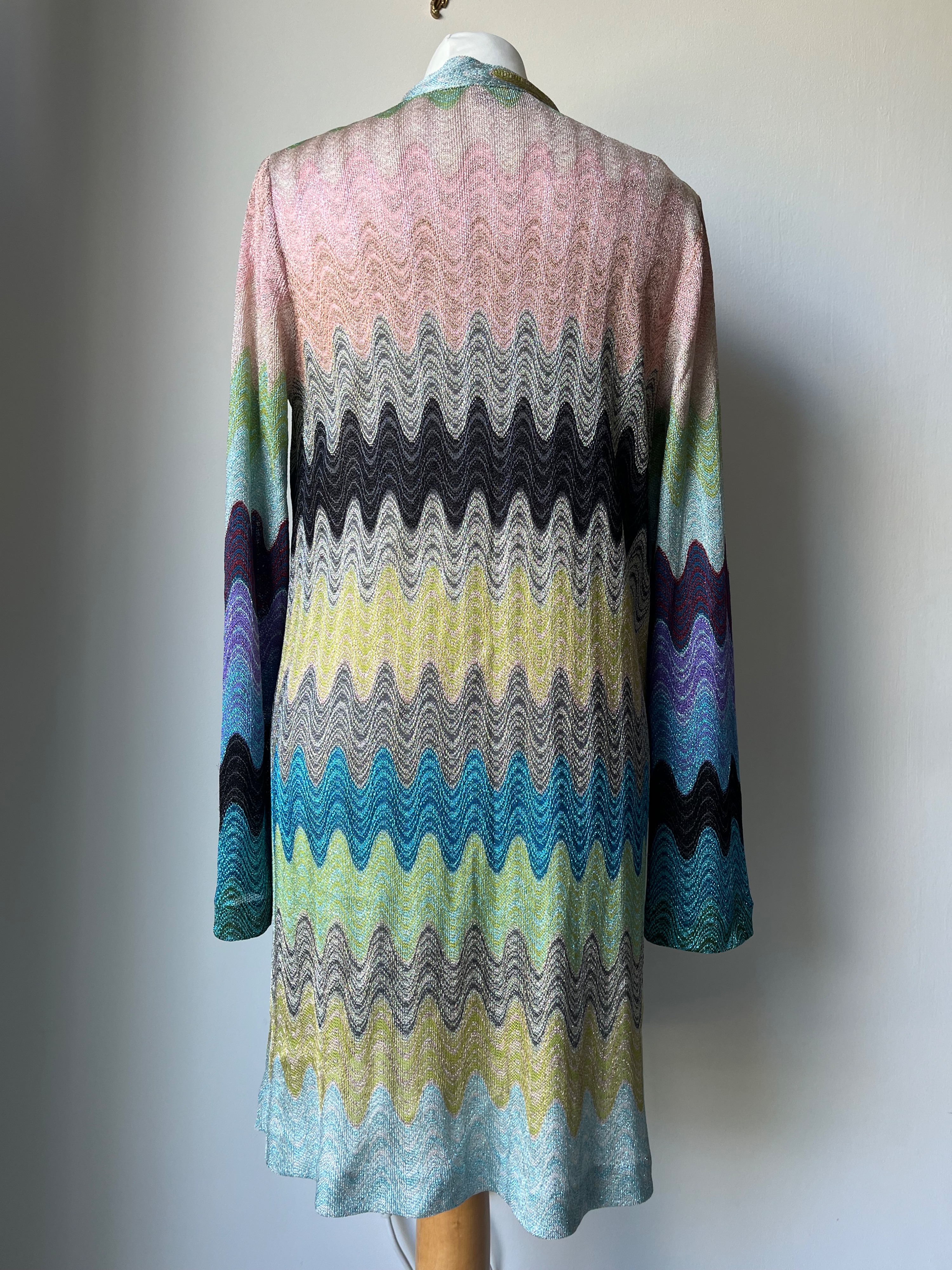 Preowned Missoni Multicoloured Lurex Cardigan Size XS Multicolour rayon