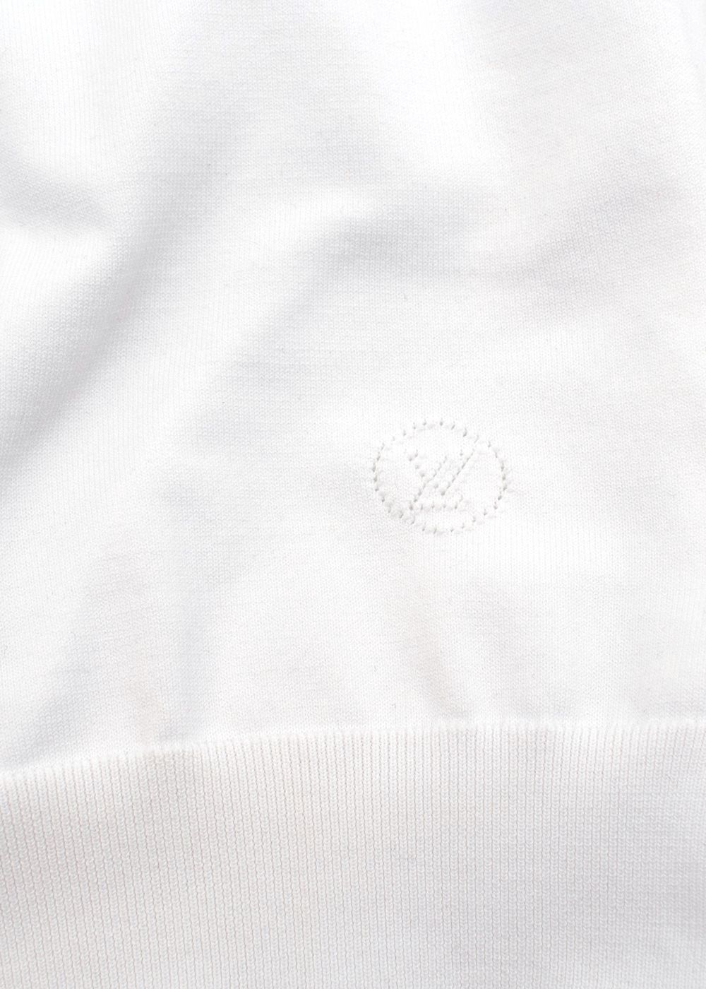 Preowned Louis Vuitton White Knit Turtle Neck Top Size S polyamide