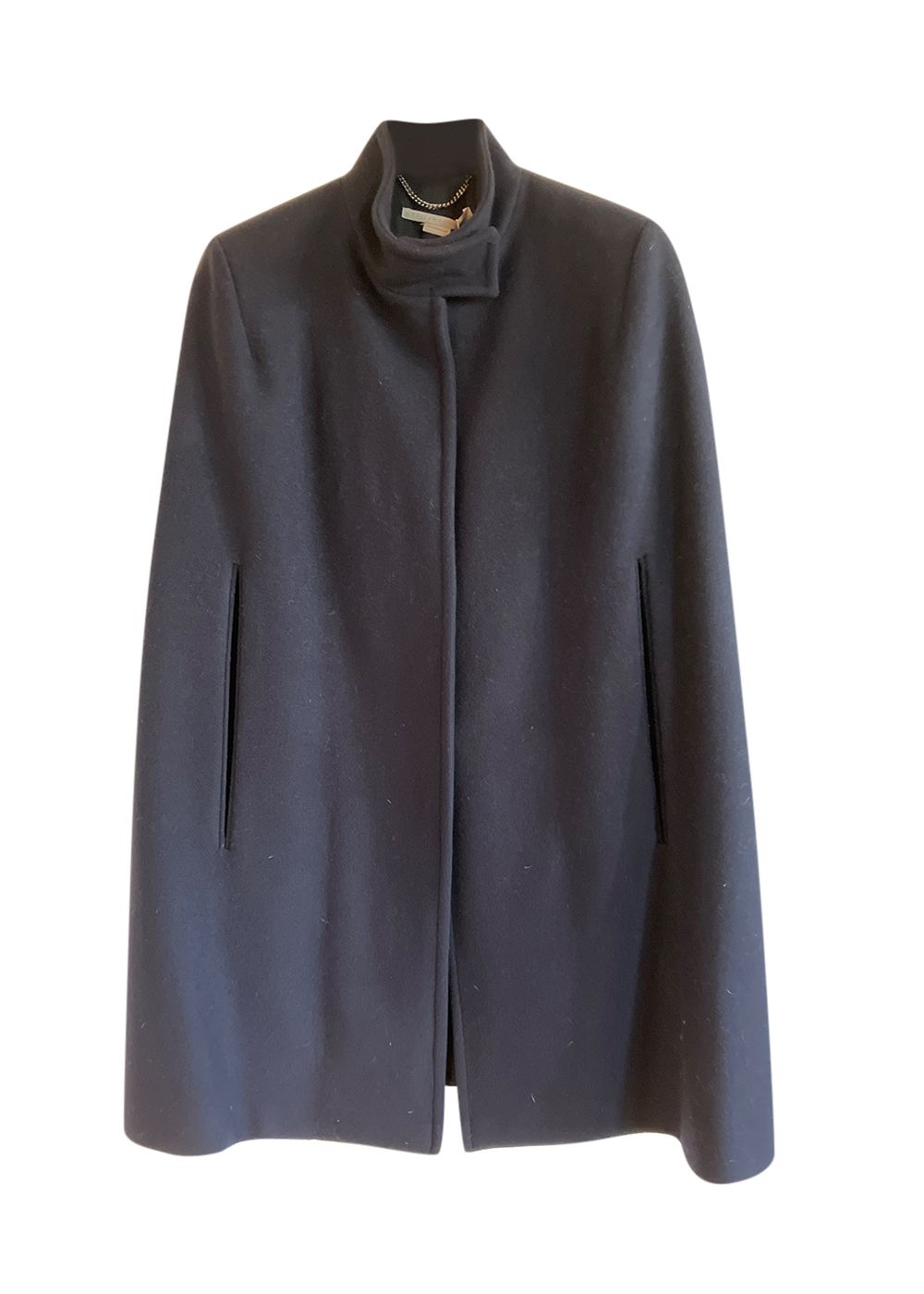 Stella McCartney Navy Wool Cape Size 38 wool/polyamide