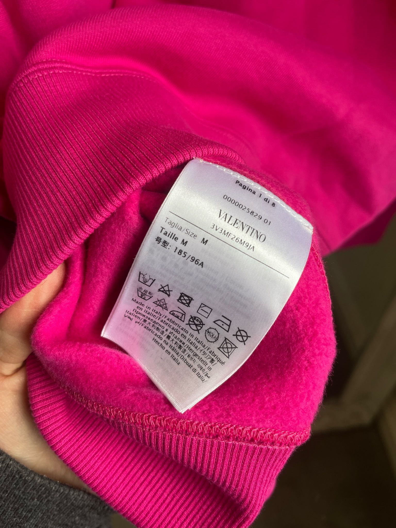 Men's Valentino Pink Crewneck Sweatshirt Size M jersey