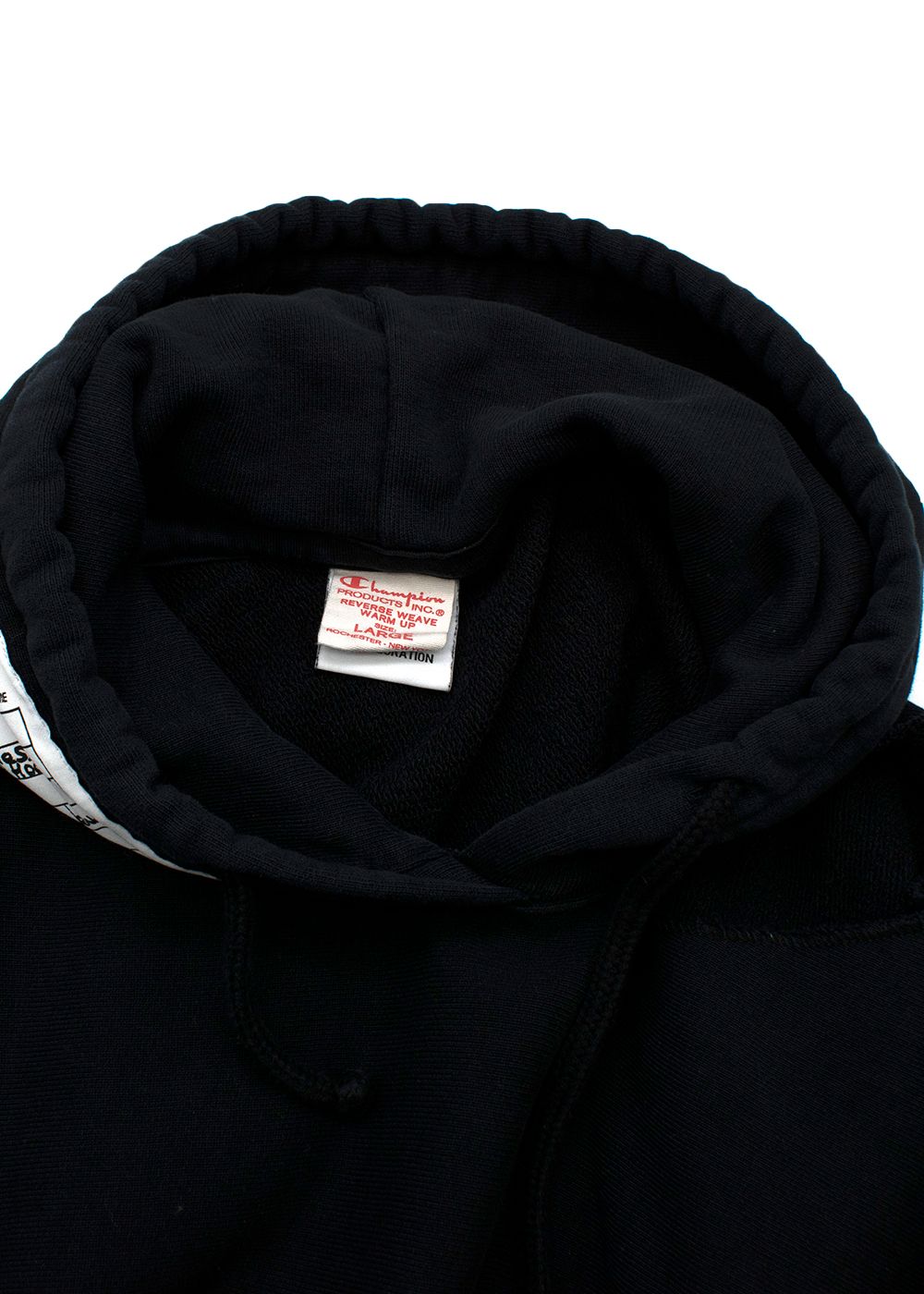 Vetements x Champion Black Cotton Hoodie Size L