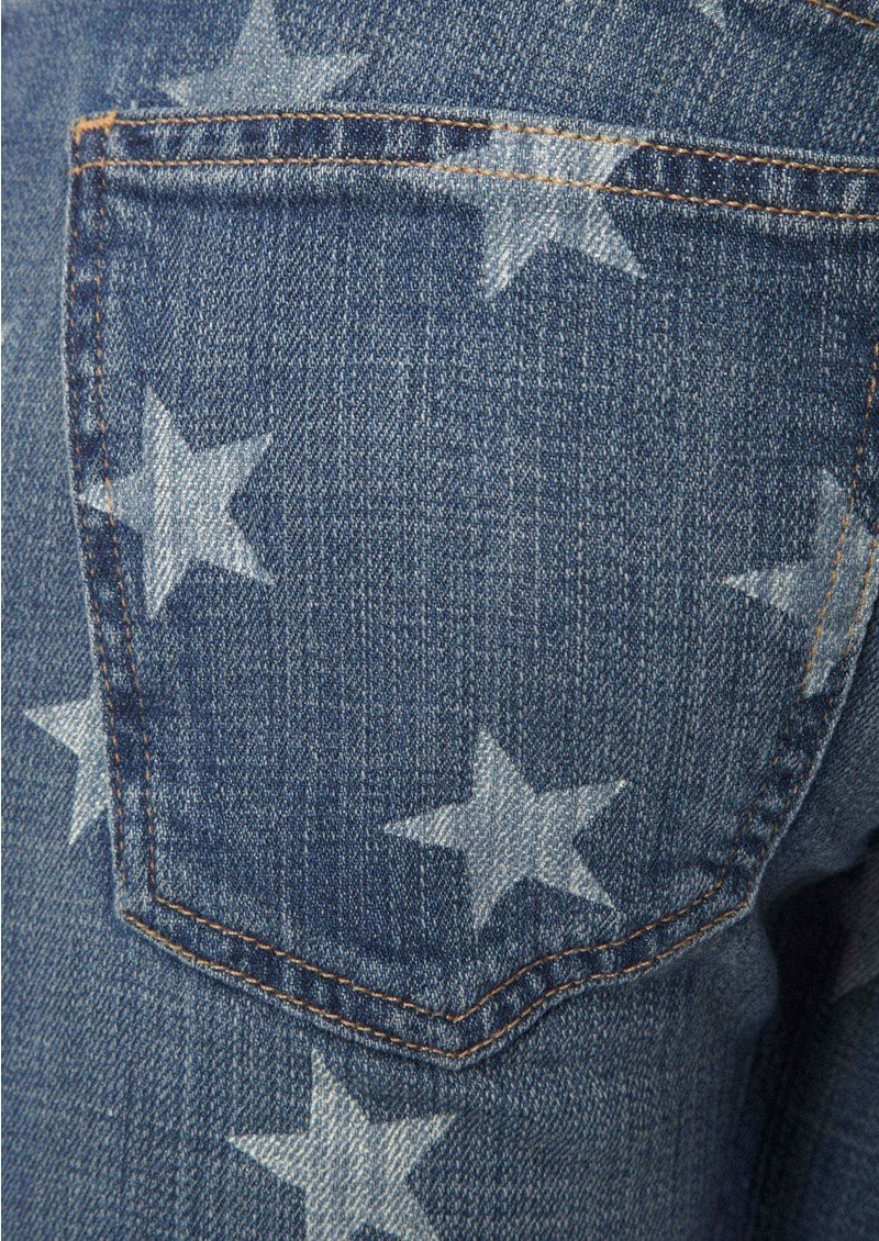 Preowned Current/Elliott Star Print Skinny jeans Size 24/61 Blue cotton