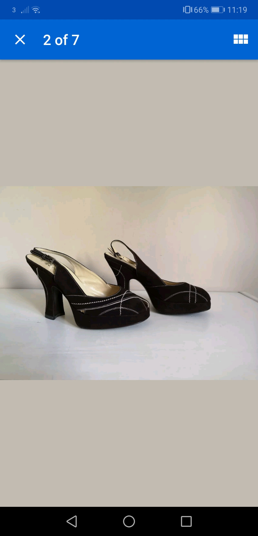 Prada Suede Peep Toe Sandals Size 36