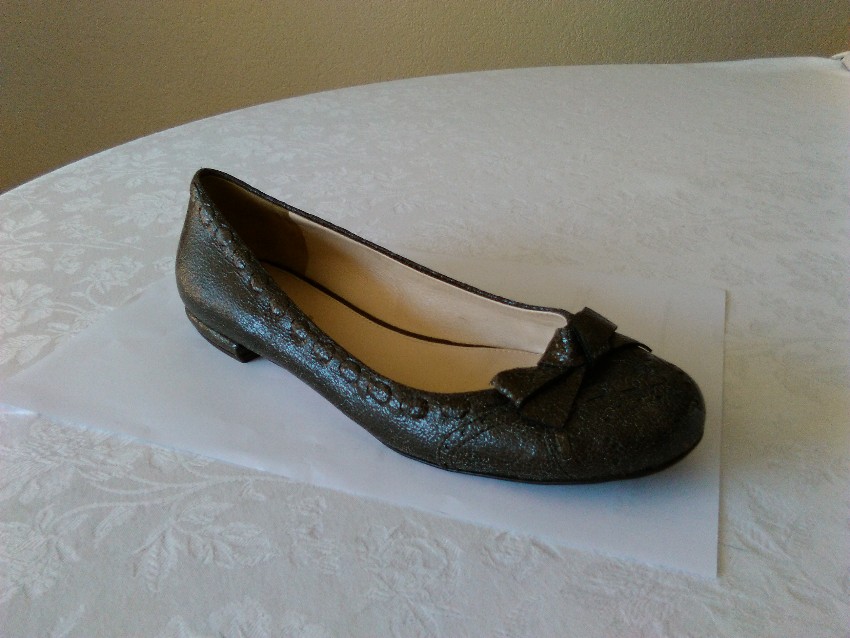 Preowned Prada  Ballet Pumps Size 38 Tan/Brown leather