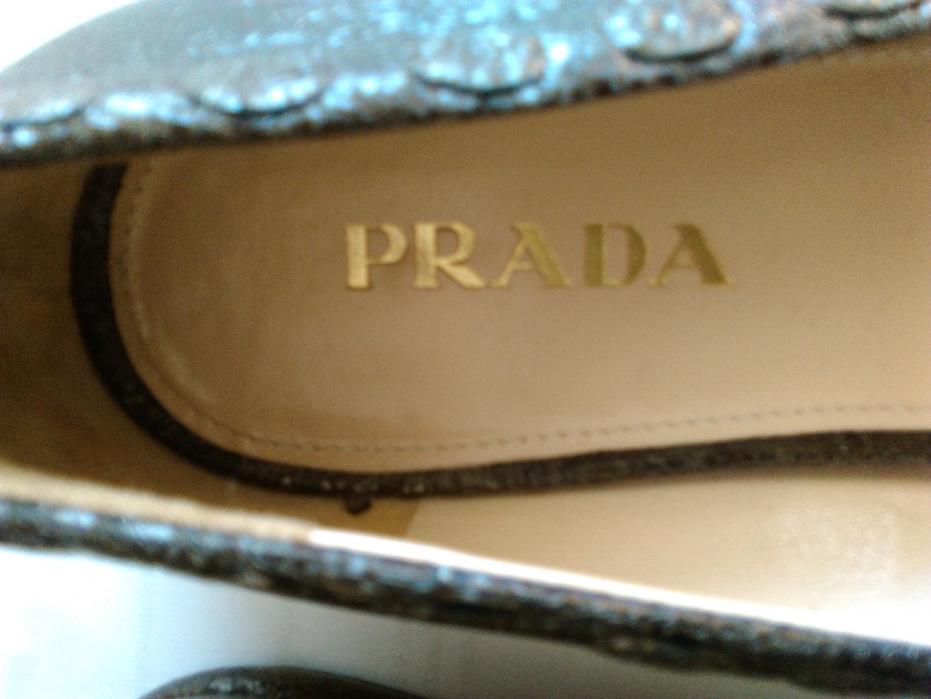 Preowned Prada  Ballet Pumps Size 38 Tan/Brown leather