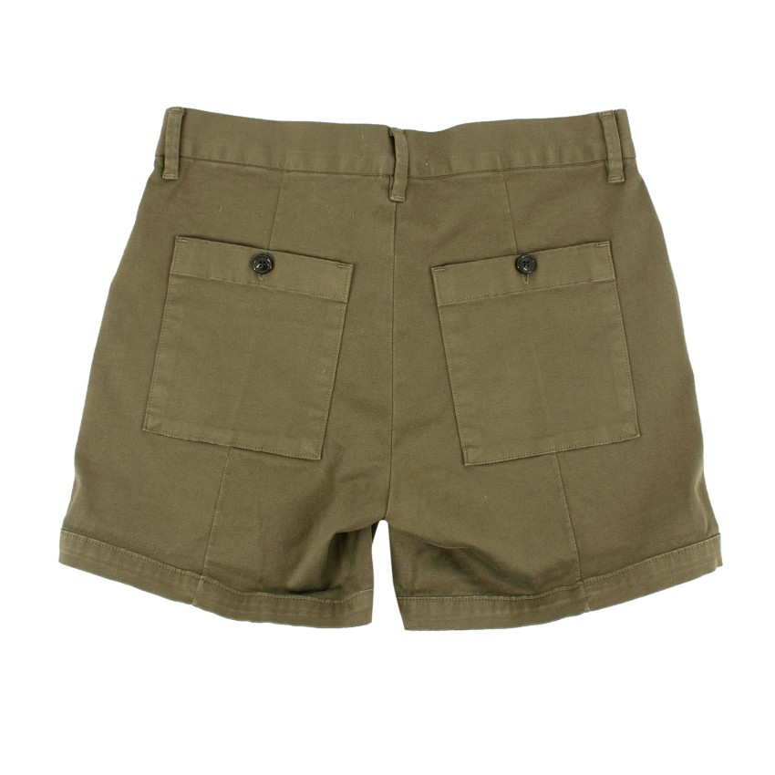 Frame Army-green Le Cuffed Shorts Size 25/63