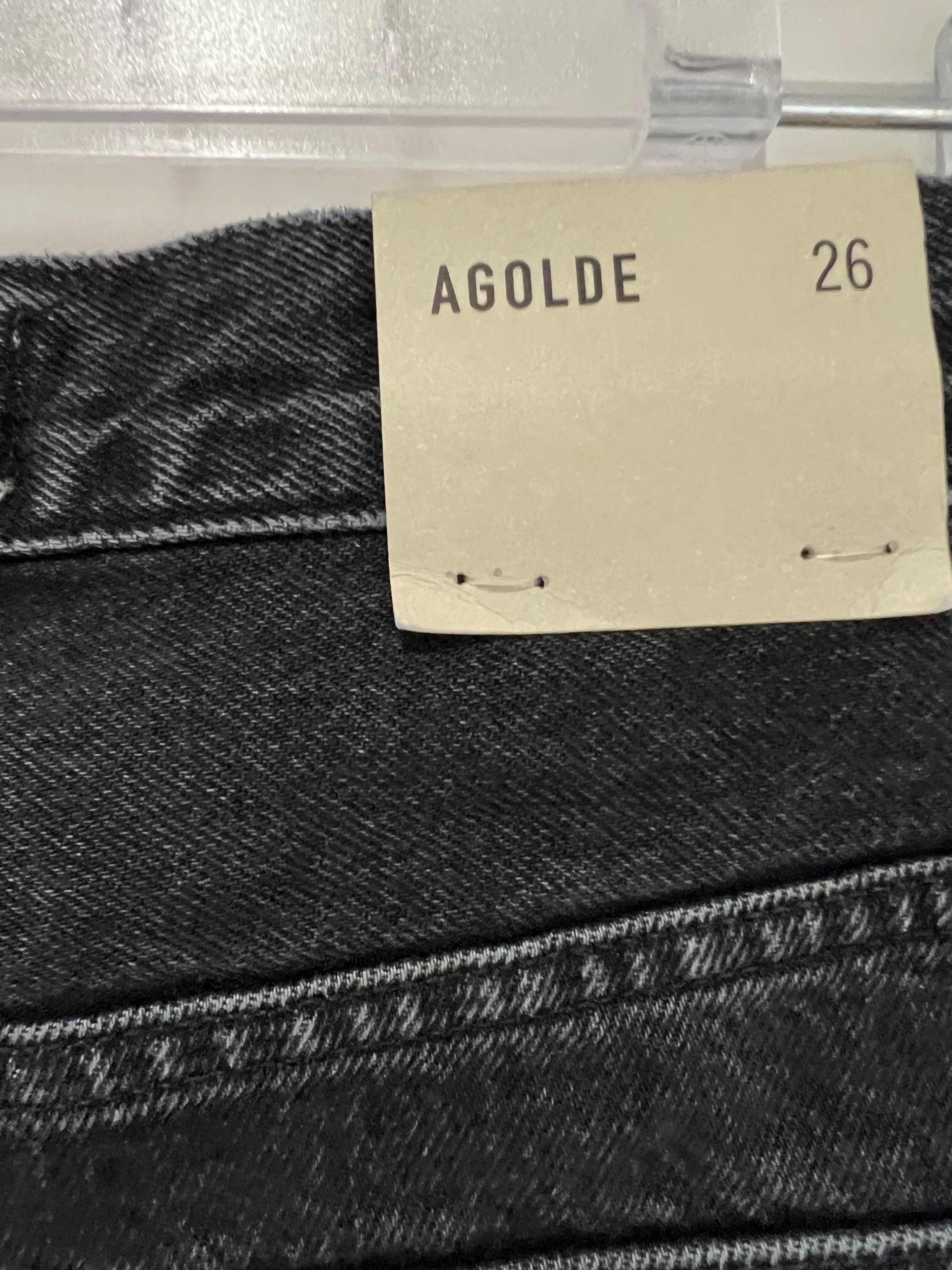 Agolde Black Washed Denim Carpenter Jeans Size 26/66 Grey black denim jeans