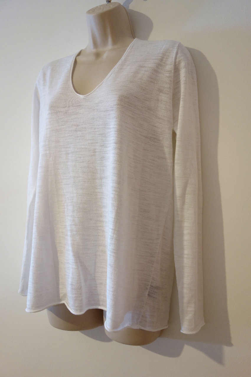 Preowned 360 Cashmere Skull Print Top Size M White