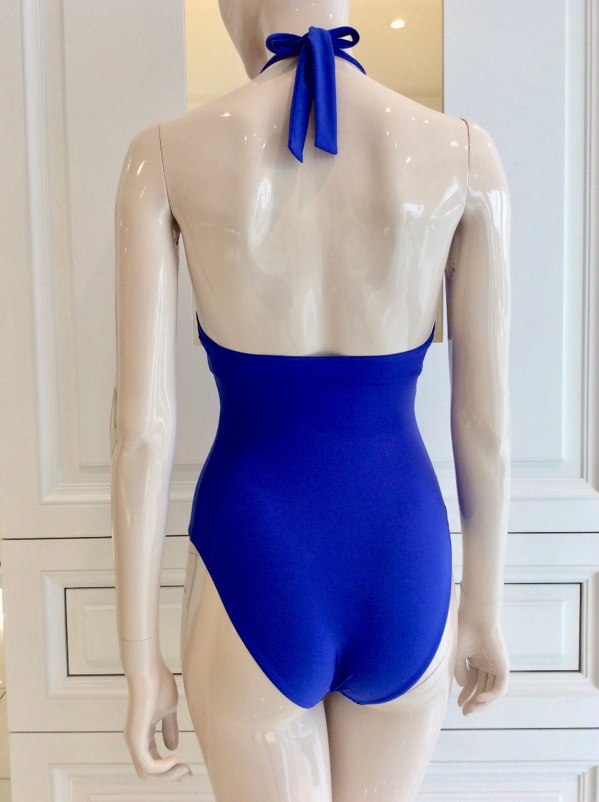 Carizzi Couture Fleur Royal Blue One-Piece Size XS lycra