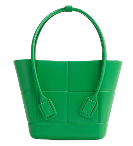 Bottega Veneta Green Mini Rubber Arco Tote Bag