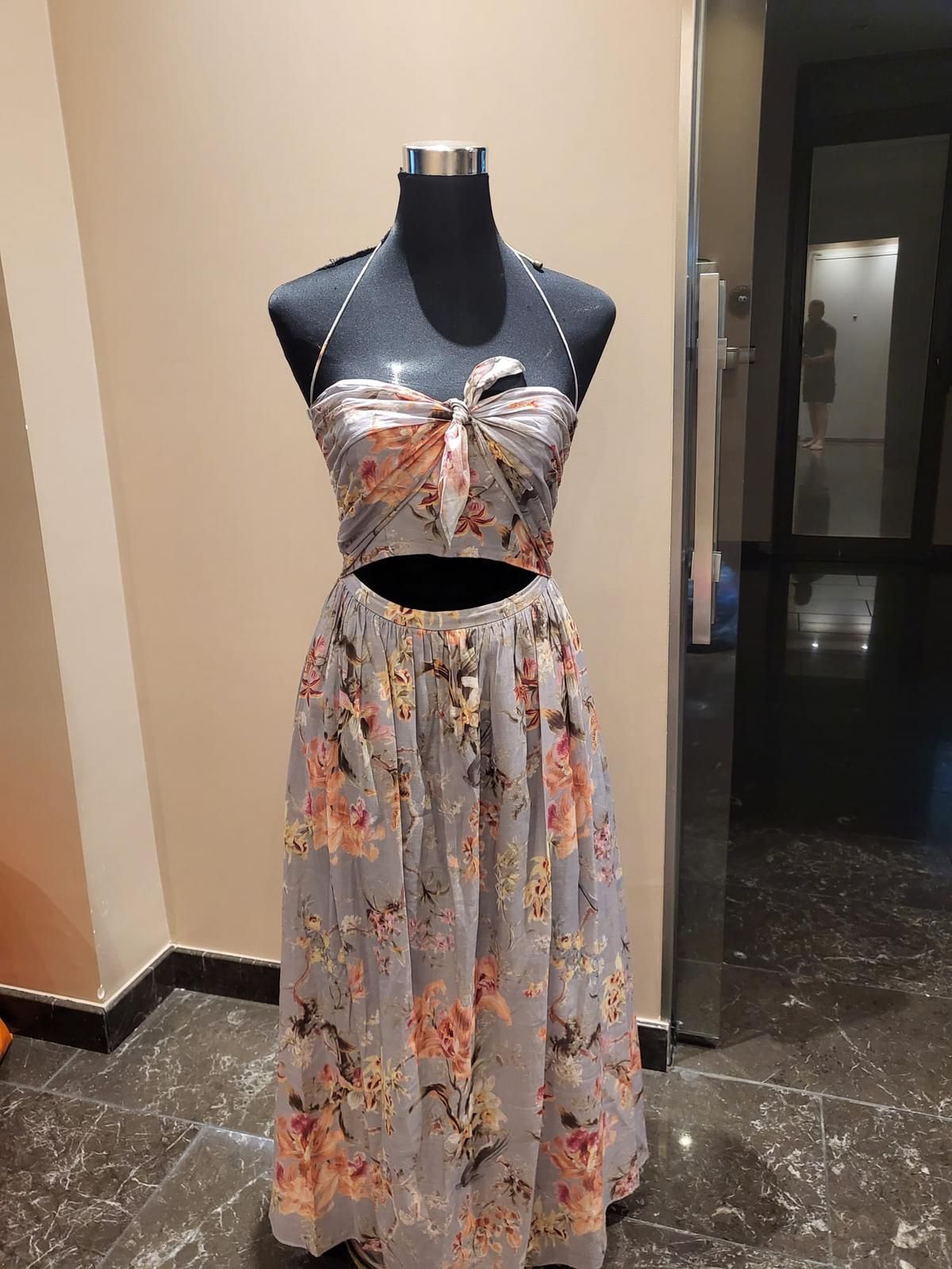 Preowned Zimmermann Floral Bustier Maxi Dress Size S Multi cotton