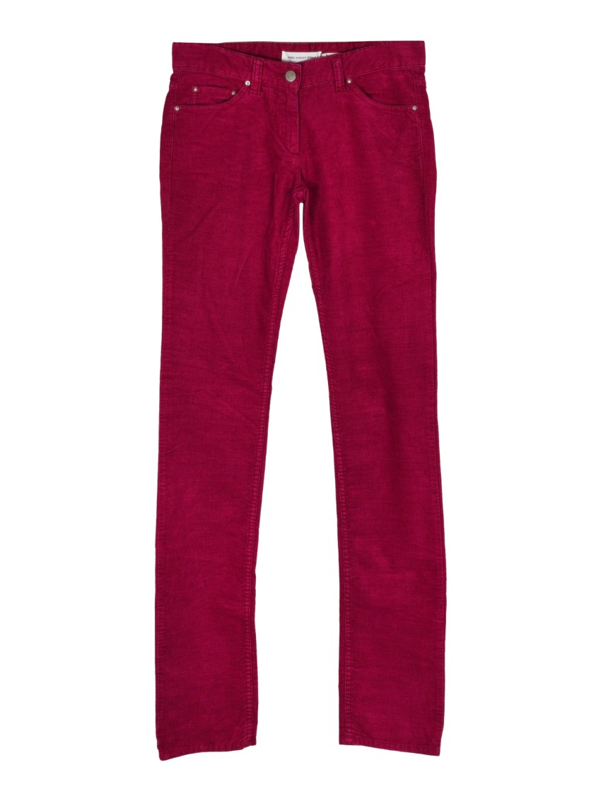 Isabel Marant Etoile Iti skinny corduroy trousers Size XS Red cotton