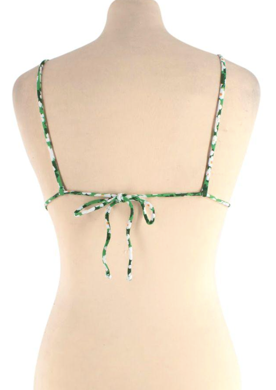 Borgo De Nor x Talia Collins Green Floral Pallas Bikini Size XXS green white material/recycled polyamide/elastane