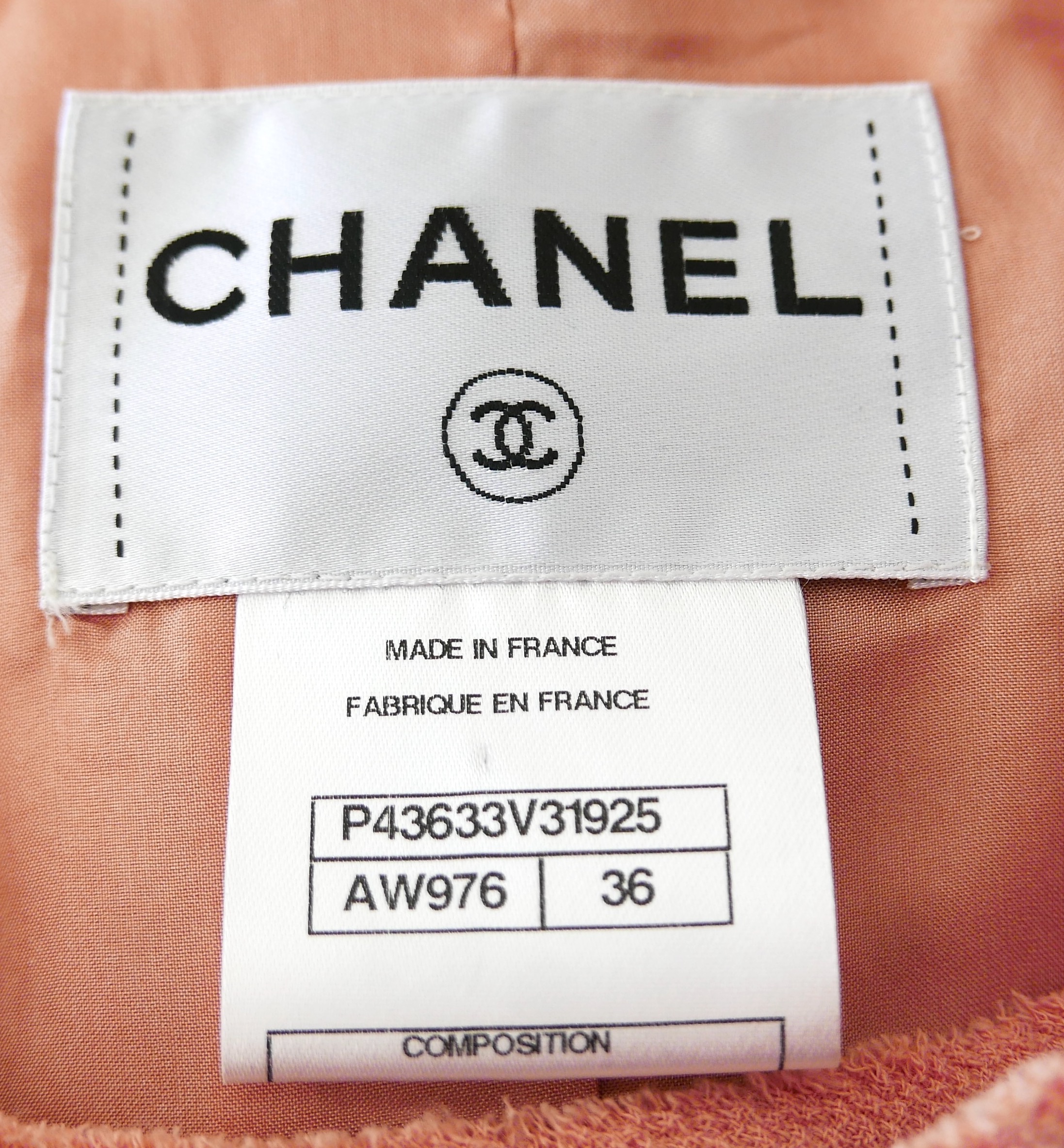 Preowned Chanel Pink Runway Wool Blend Tails Jacket Size S wool mix