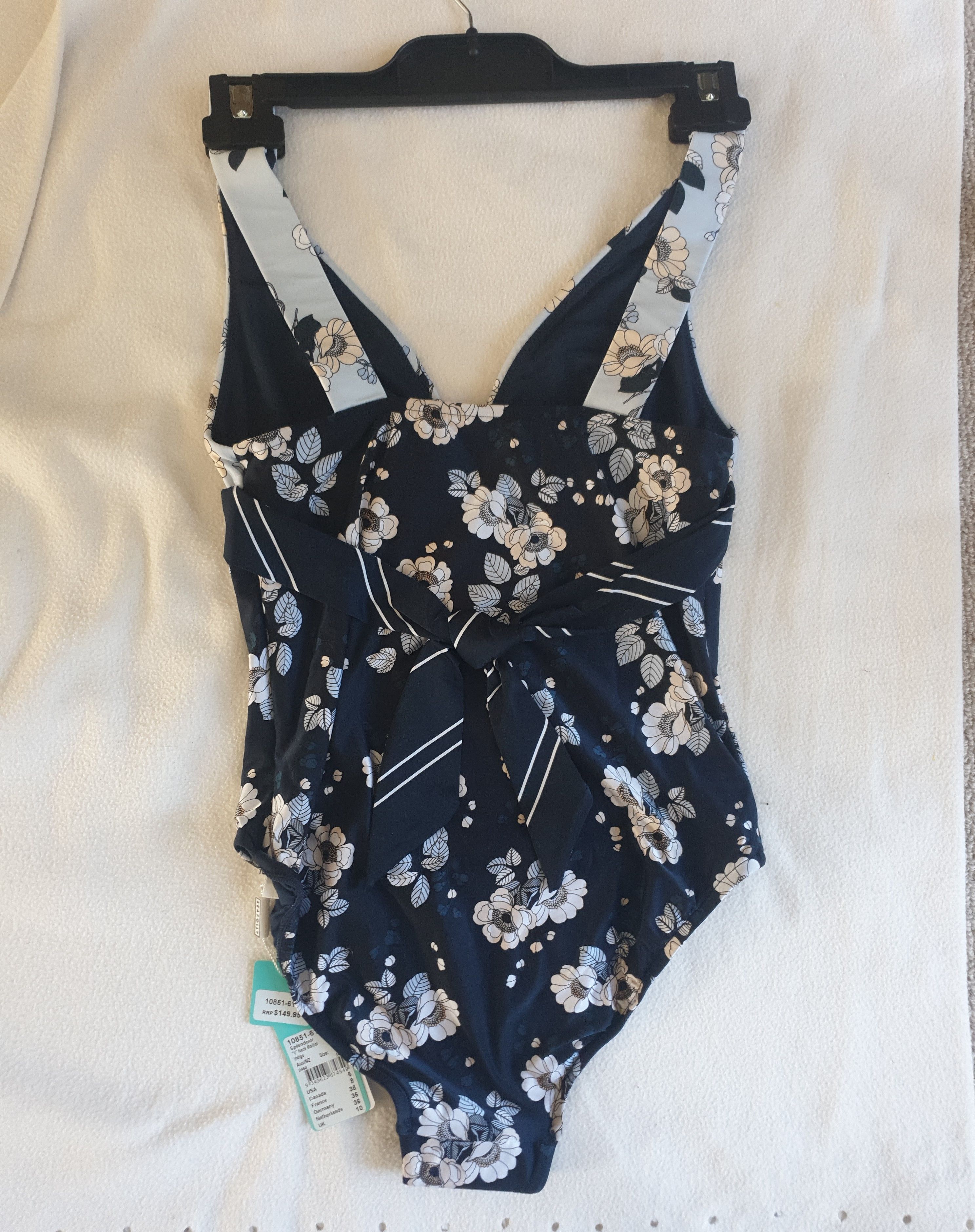 Seafolly Splendour Maillot Swimsuit Size S Blue polyamide