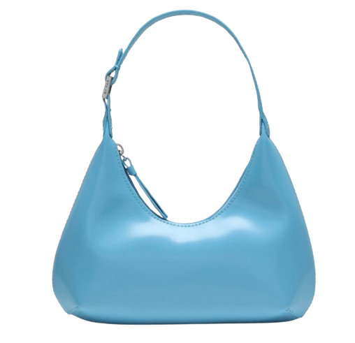 Preowned ByFar Blue Baby Amber Shoulder Bag Baby Blue leather