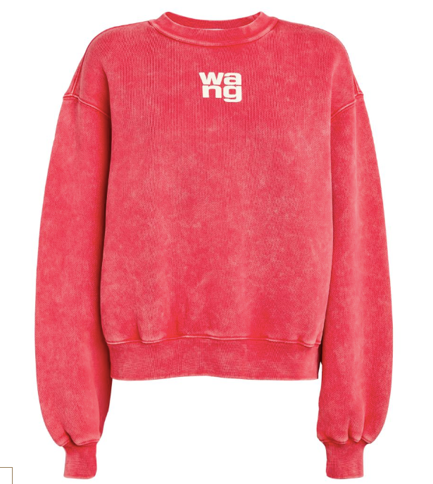 Alexander Wang Soft Cherry  Essential Sweatshirt Size S cotton/polyester