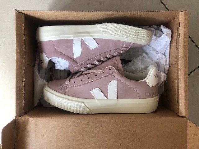 Veja Campo Babe Sneakers Size 35 pink and white leather