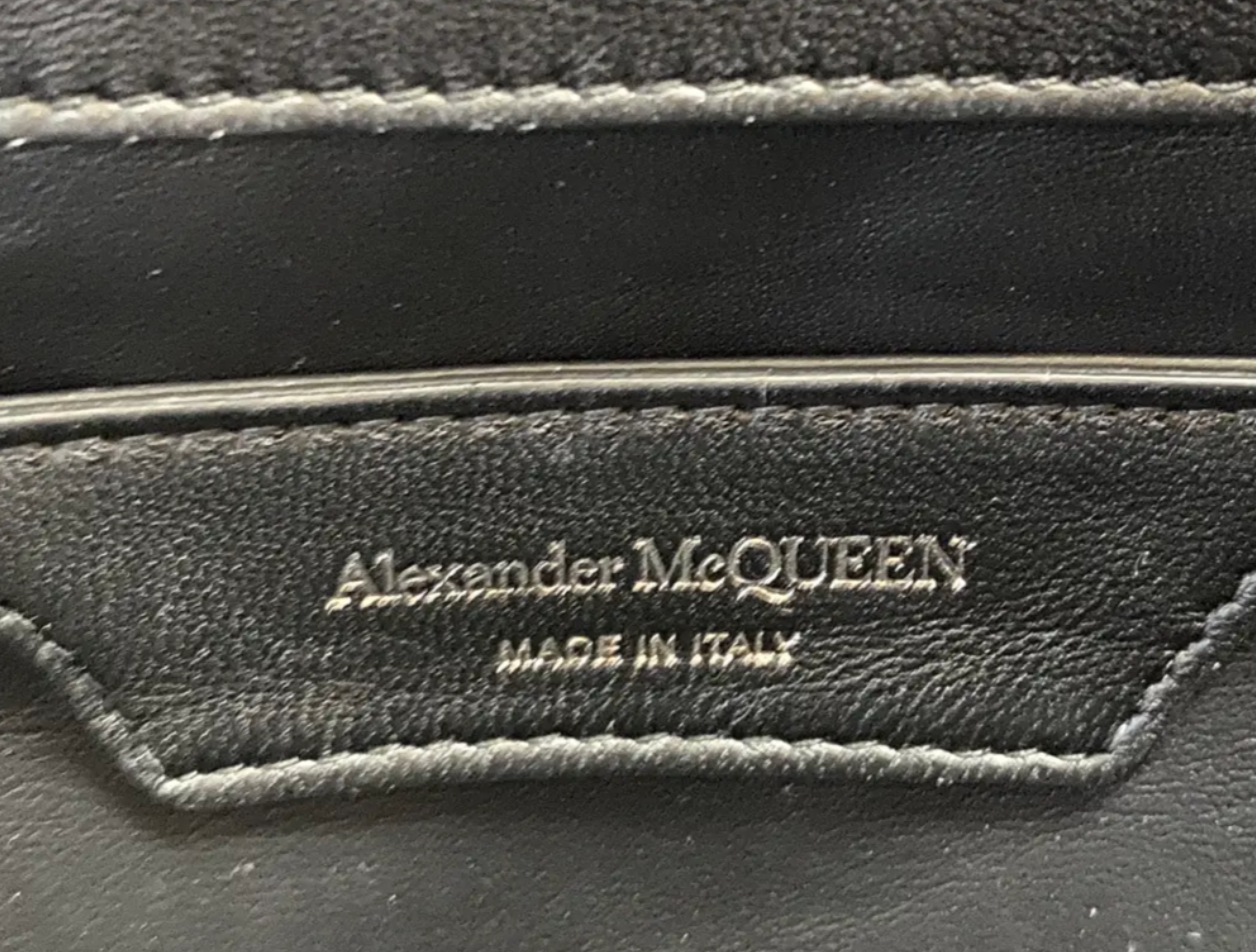 Alexander McQueen Black The Seal Shoulder Bag leather